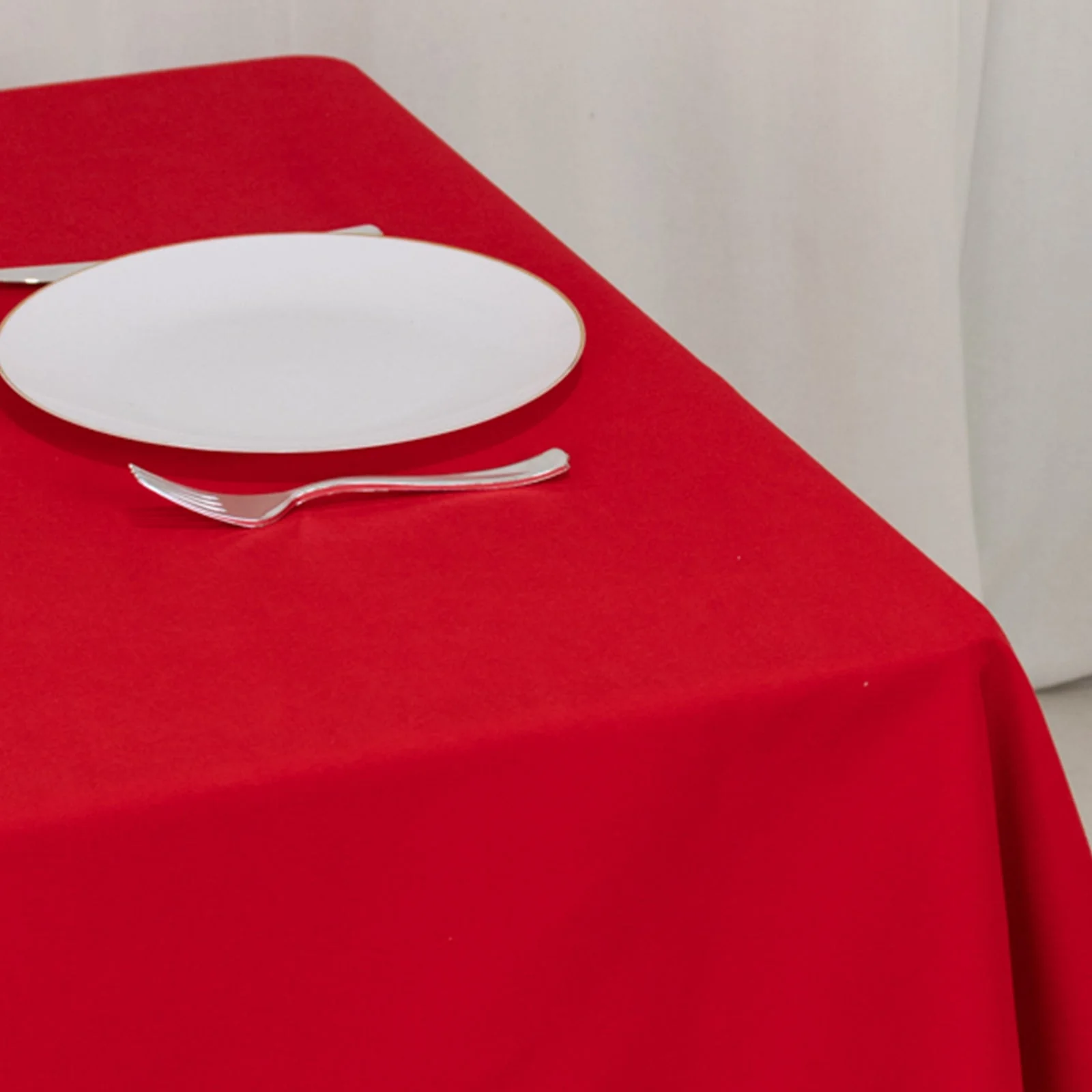 Cotton Blend Square Tablecloth 54"x54" Red - Wrinkle-Resistant and Durable Table Topper - Image 8