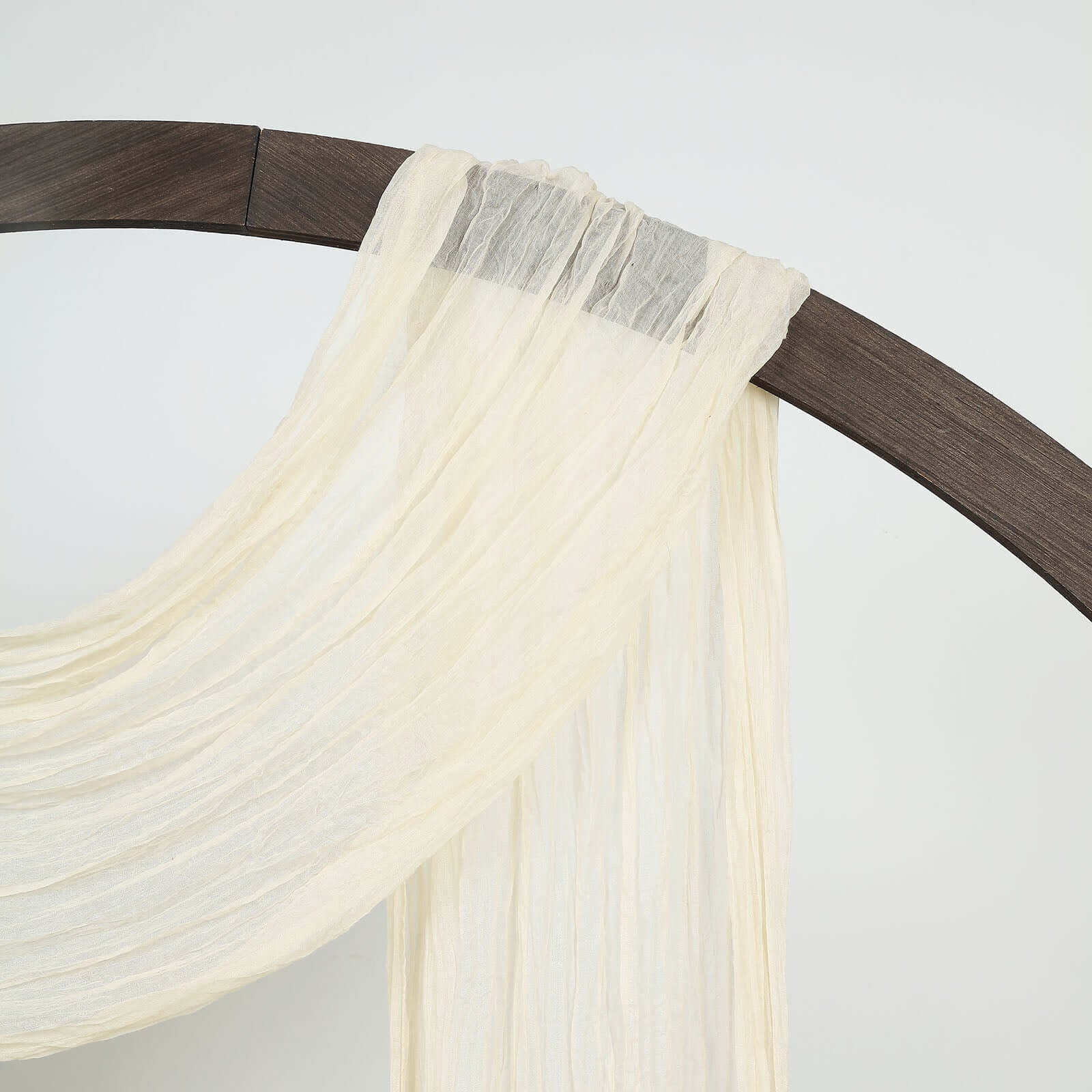 Cream Gauze Cheesecloth Draping Fabric Wedding Arch Decorations, Window Scarf Valance Drapes, Boho Arbor Long Curtain Panel 20ft - Image 8