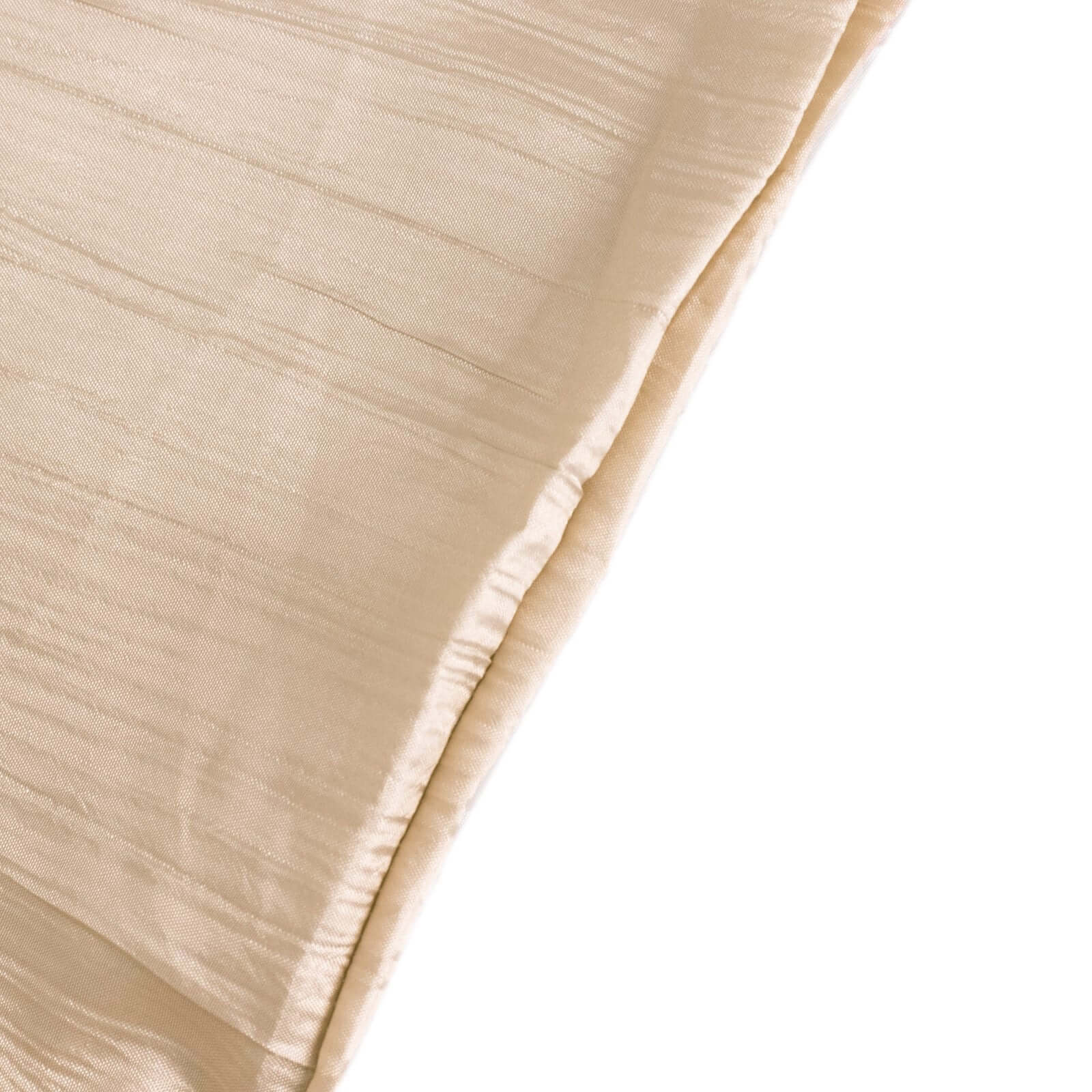 Crinkle Crushed Taffeta Banquet Chair Cover Beige - Reusable Slipcover - Image 13