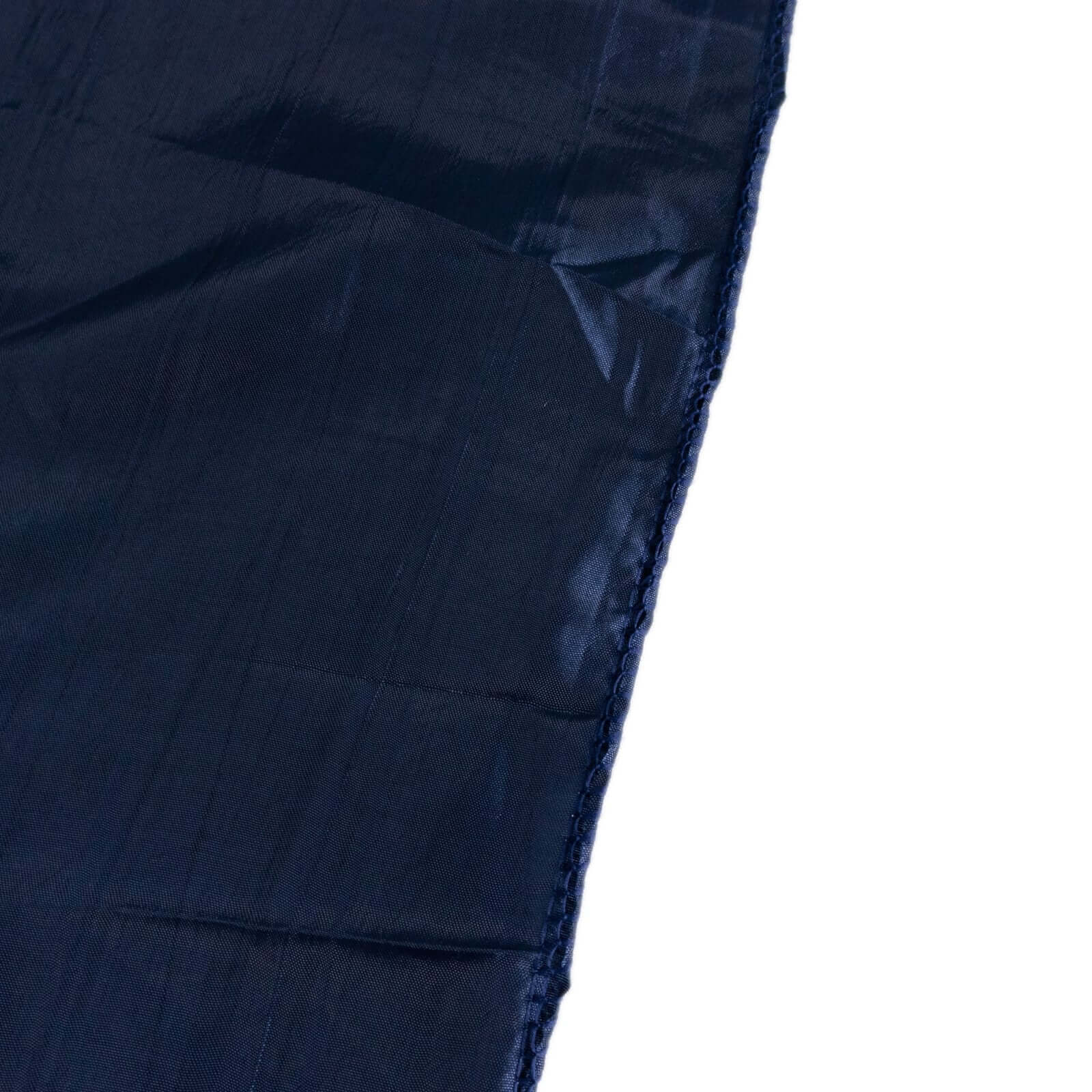 Crinkle Crushed Taffeta Banquet Chair Cover Navy Blue - Reusable Slipcover - Image 13