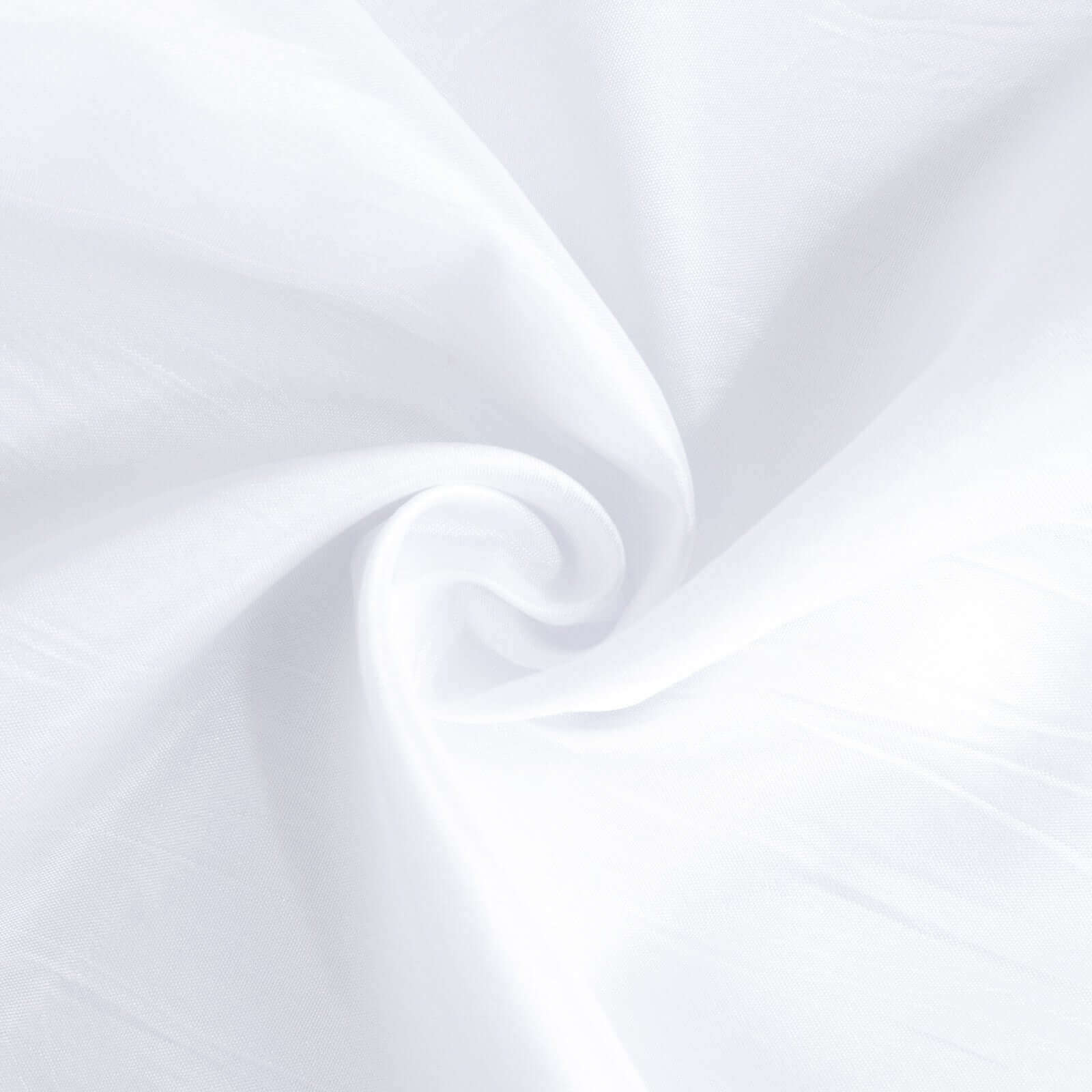 Crinkle Crushed Taffeta Banquet Chair Cover White - Reusable Graceful Design for Weddings - Image 3