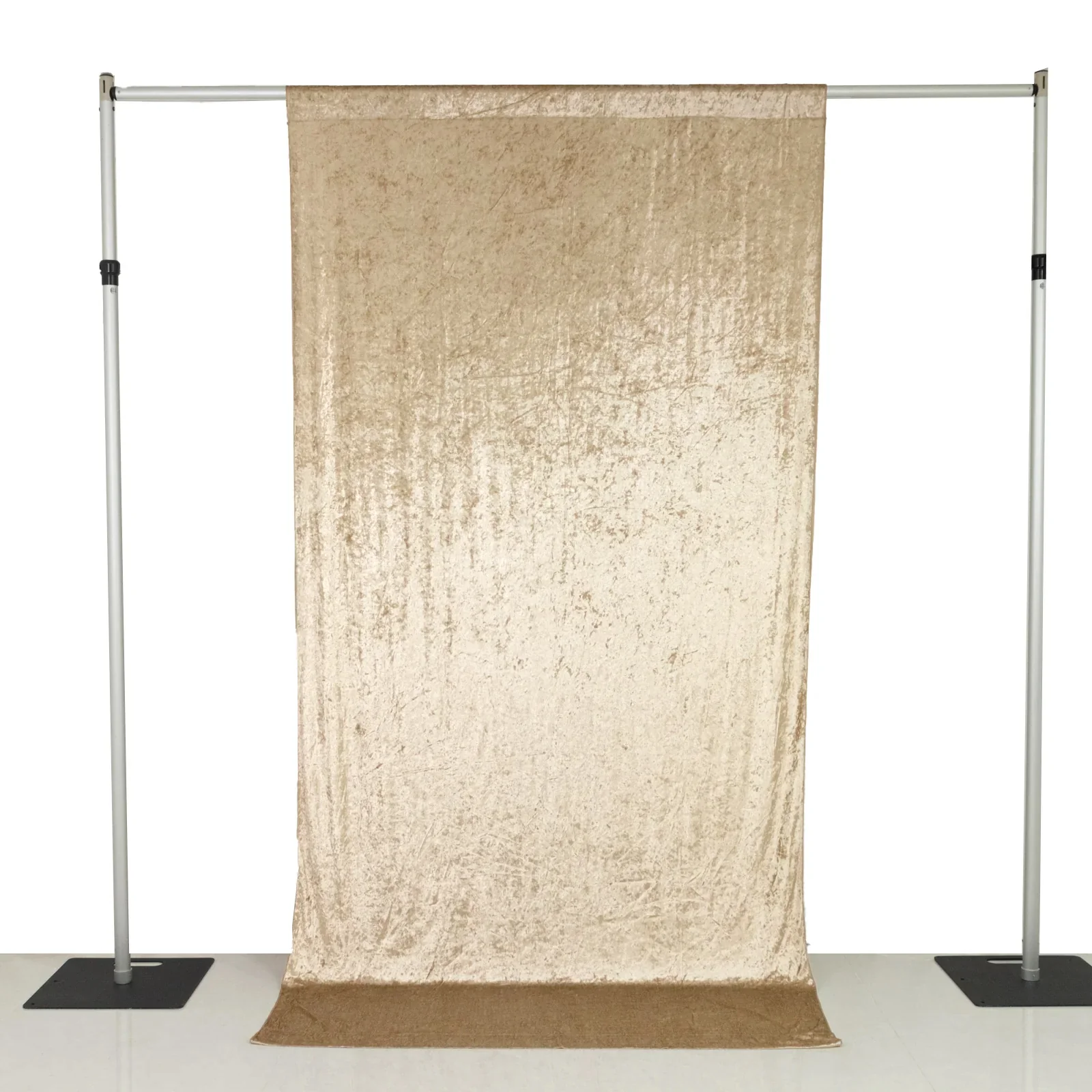 Crushed Velvet Backdrop Curtain – Beige 5ft x 10ft Event Drape with Rod Pocket, Privacy Panel for Photo Booths & Events - Image 7