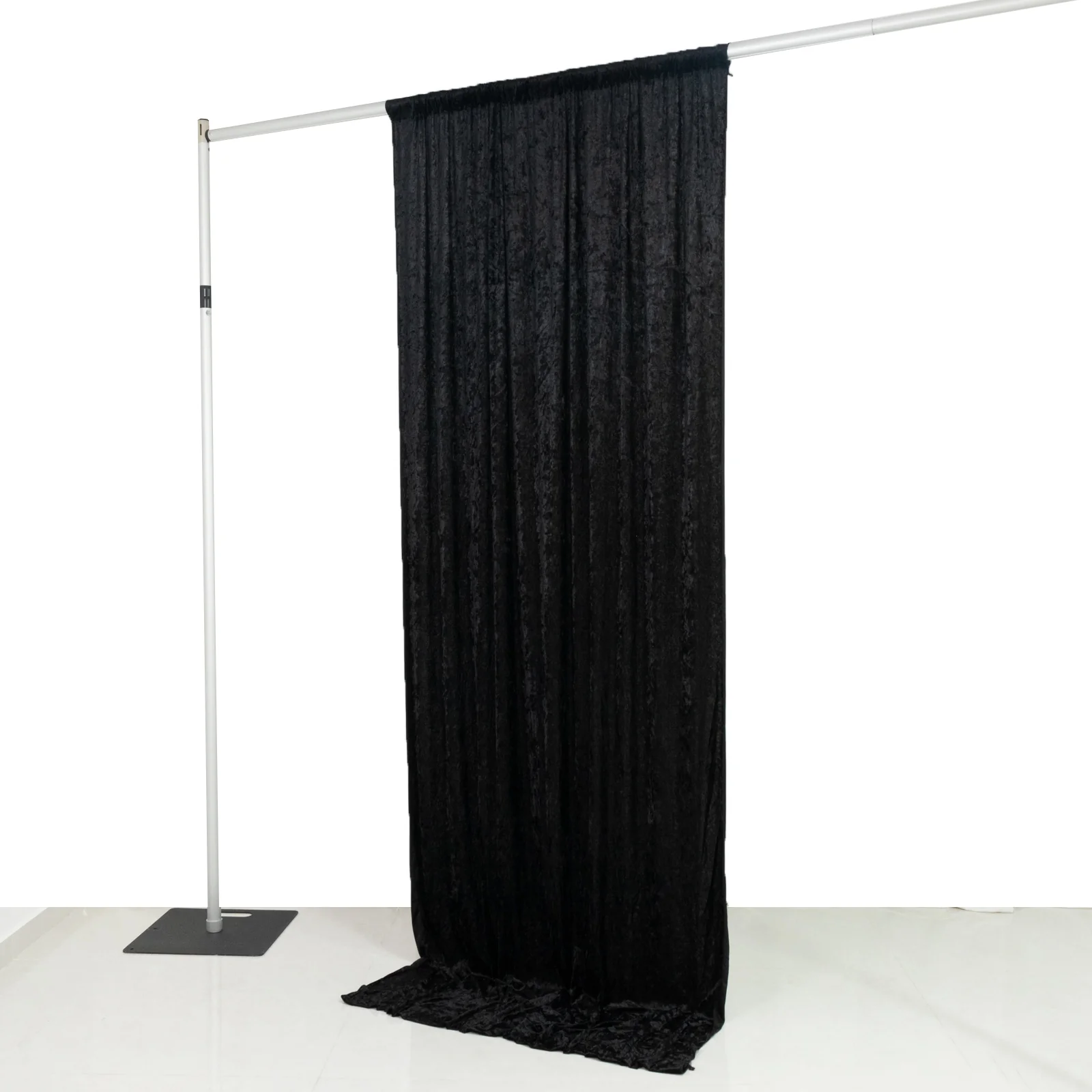 Crushed Velvet Backdrop Curtain – Black 5ft x 10ft Event Drape with Rod Pocket, Privacy Panel for Photo Booths & Events - Image 5