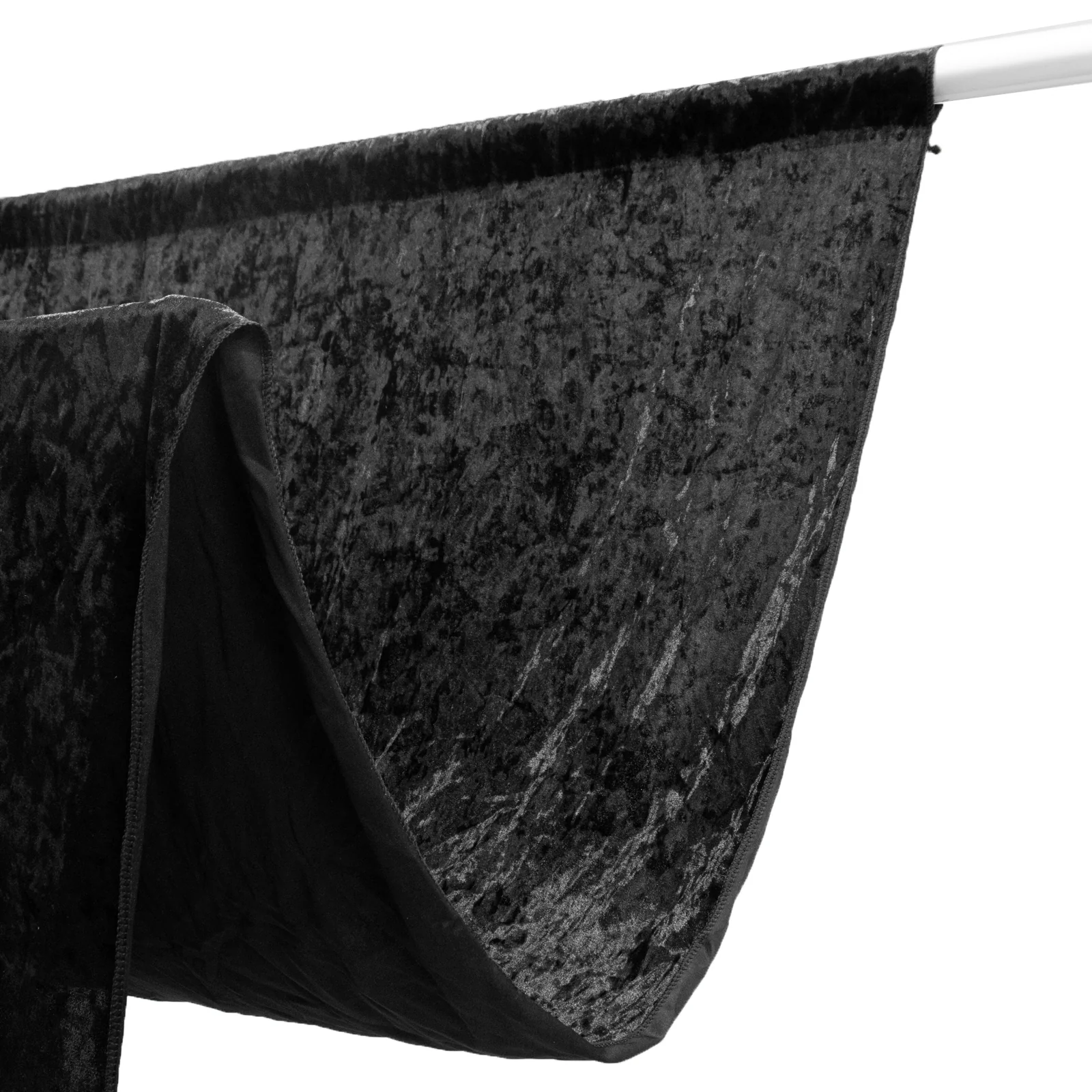 Crushed Velvet Backdrop Curtain – Black 5ft x 14ft Event Drape with Rod Pocket, Privacy Panel for Photo Booths & Events - Image 7