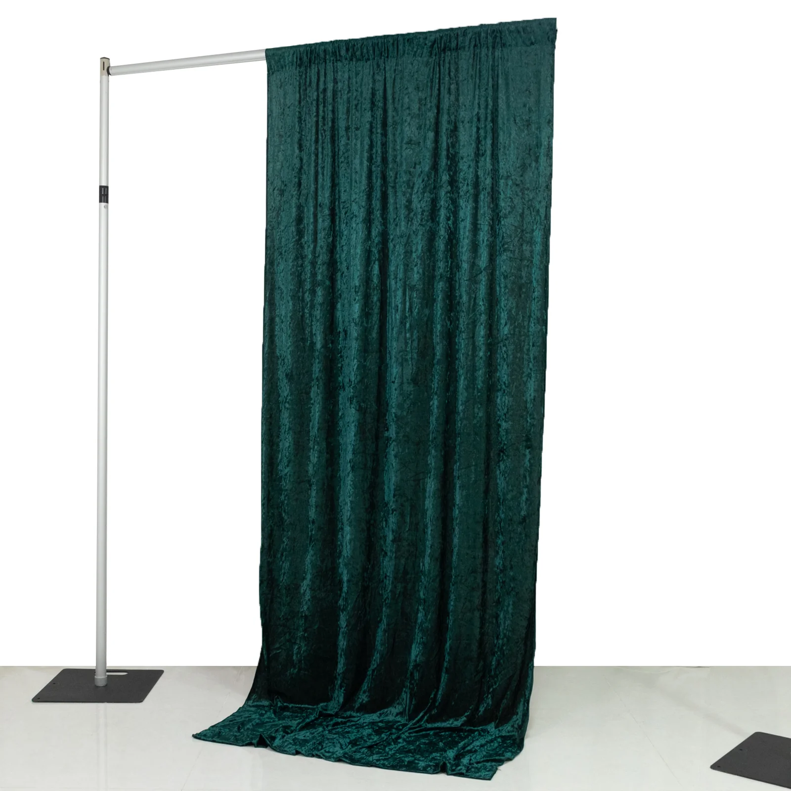 Crushed Velvet Backdrop Curtain – Hunter Emerald Green 5ft x 10ft Event Drape with Rod Pocket, Privacy Panel for Photo Booths & Events - Image 5
