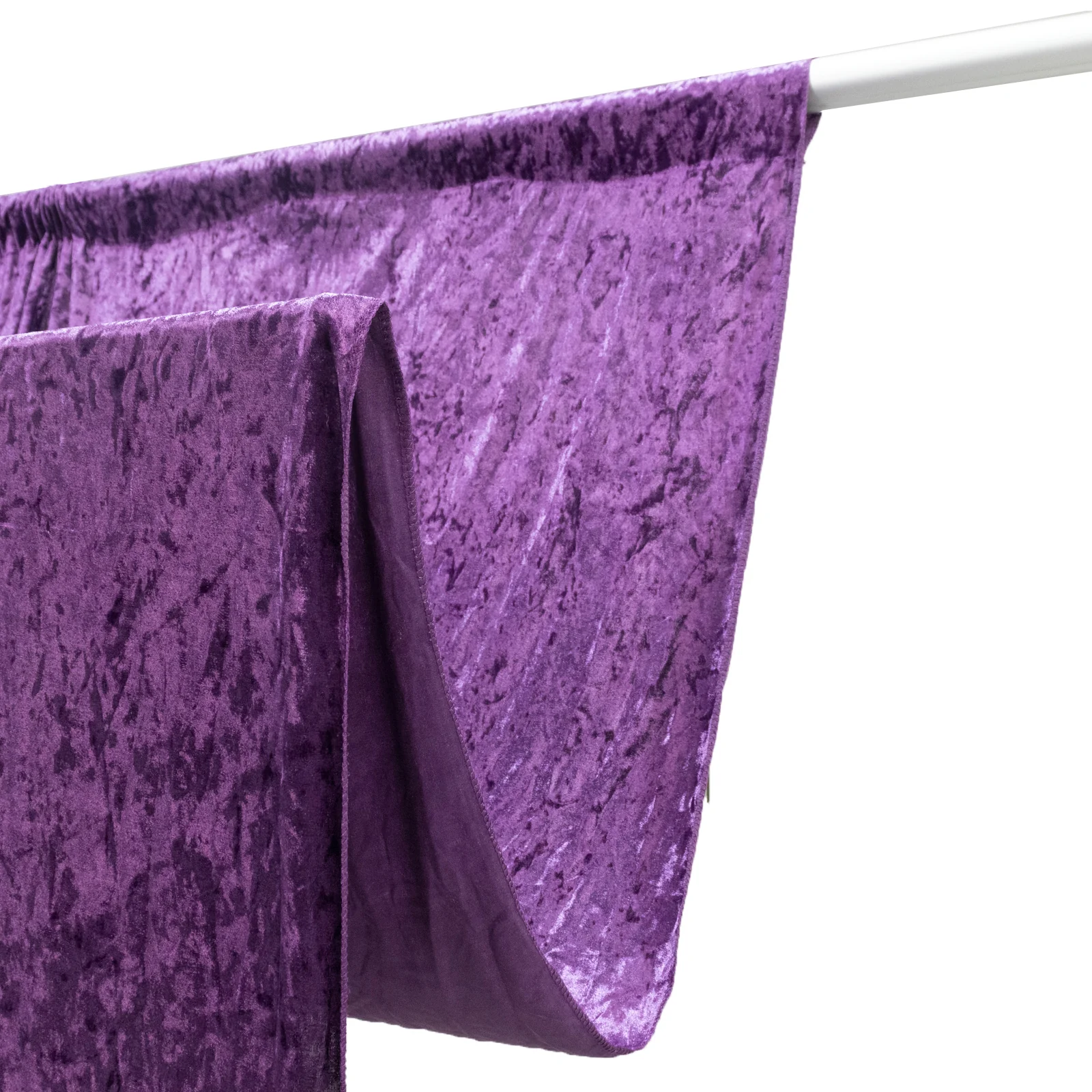 Crushed Velvet Backdrop Curtain – Purple 5ft x 10ft Event Drape with Rod Pocket, Privacy Panel for Photo Booths & Events - Image 2
