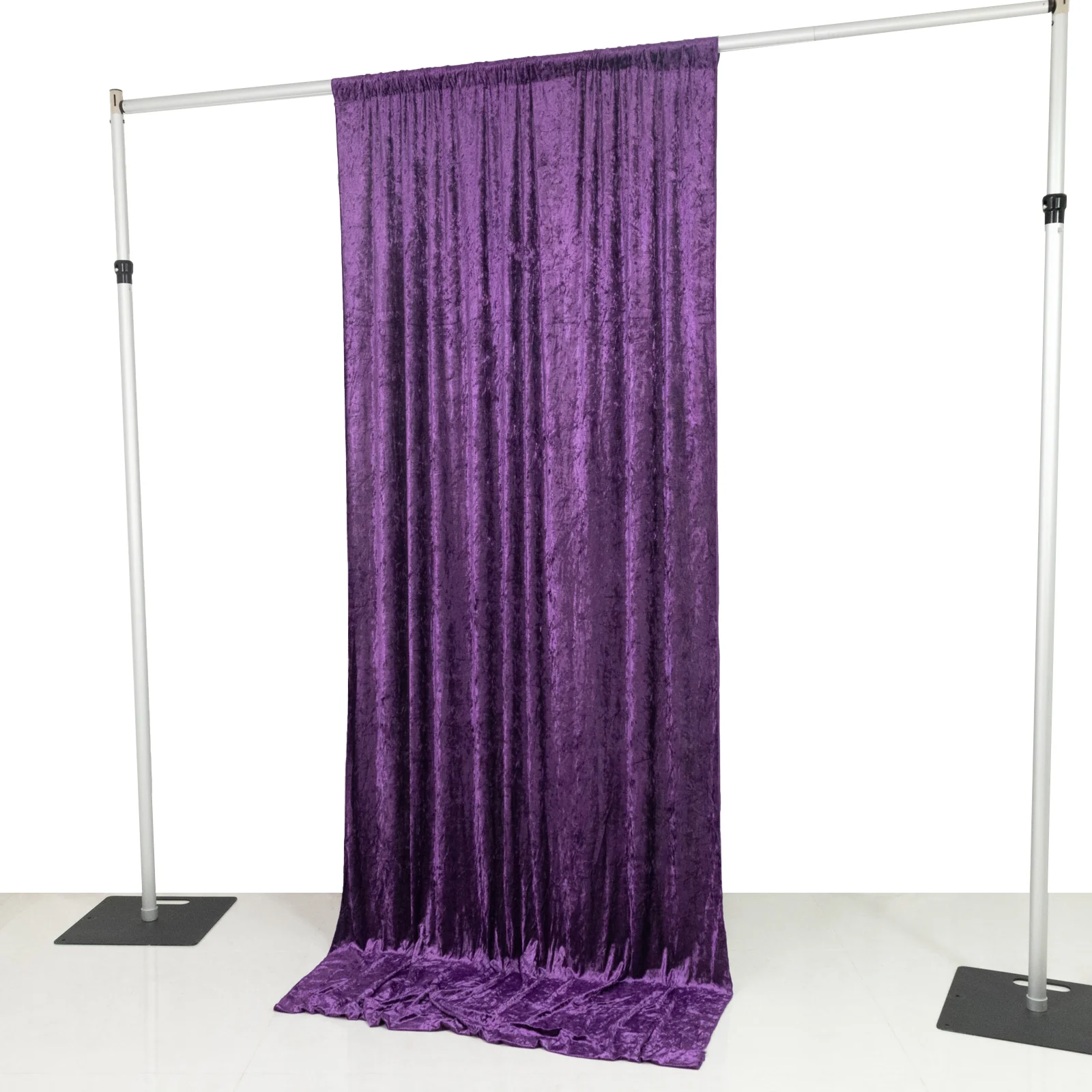 Crushed Velvet Backdrop Curtain – Purple 5ft x 10ft Event Drape with Rod Pocket, Privacy Panel for Photo Booths & Events - Image 5