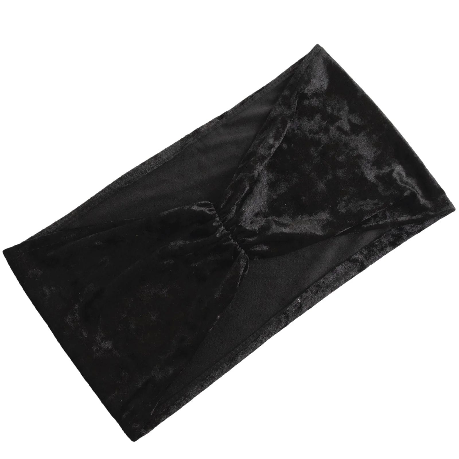 5 Pack Crushed Velvet Chair Sashes Black, Wide Ruffle Style Textured Decorative Chair Bands - 8"x15" - Image 7