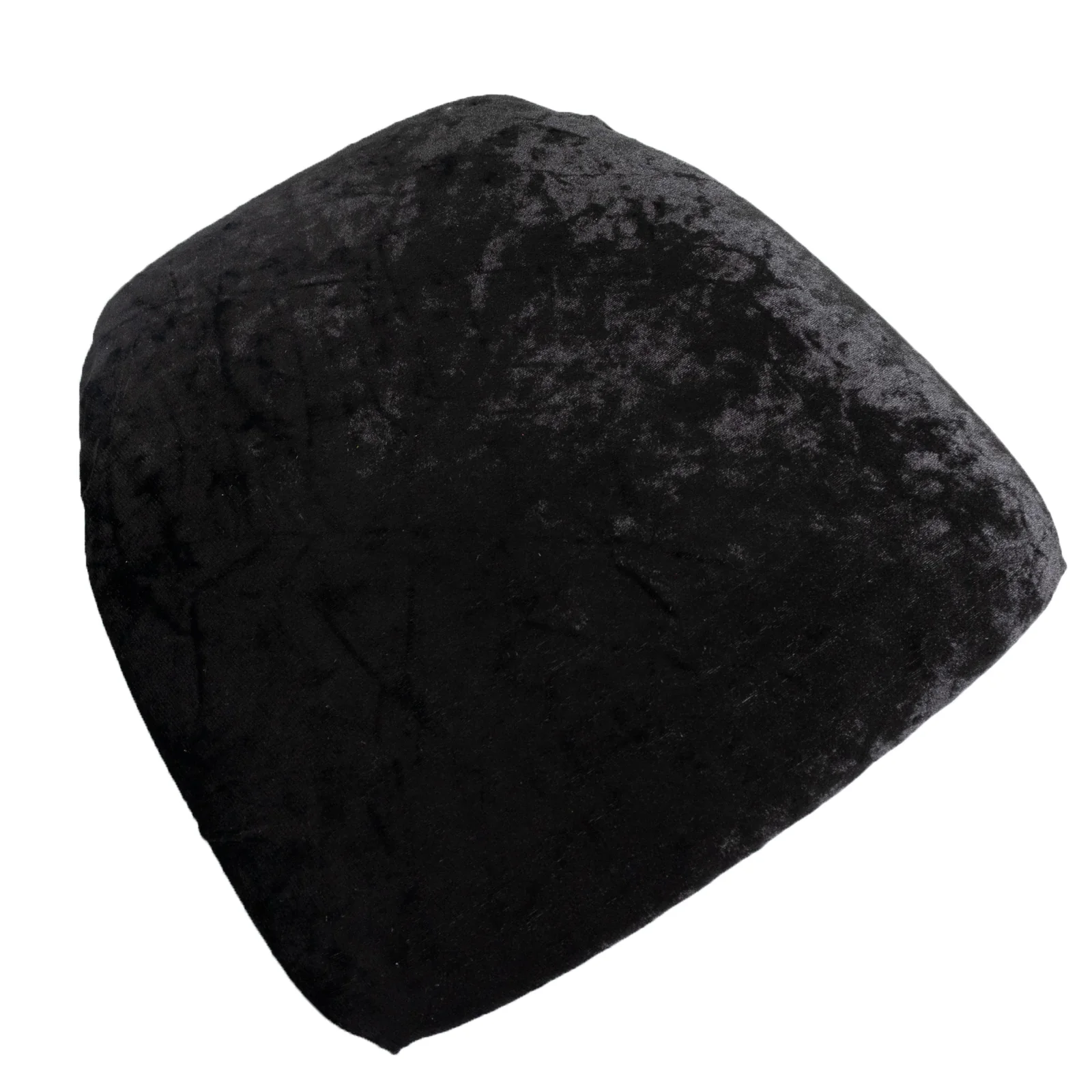 5 Pack Crushed Velvet Chiavari Chair Seat Pad Covers – Black Stretch Cushion Slipcovers for Dining Chairs, Washable & Reusable - Image 3
