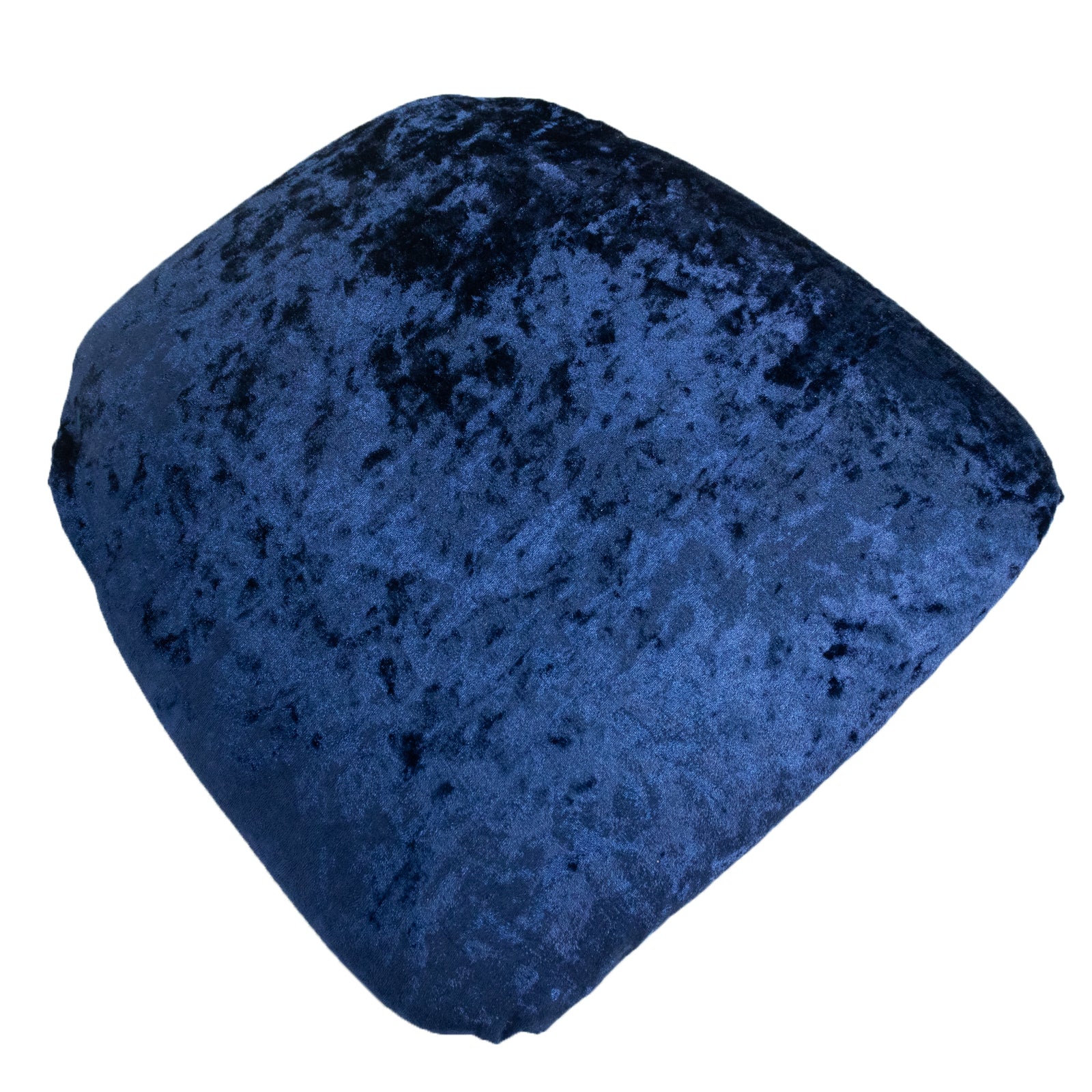 5 Pack Crushed Velvet Chiavari Chair Seat Pad Covers – Navy Blue Stretch Cushion Slipcovers for Dining Chairs, Washable & Reusable - Image 3
