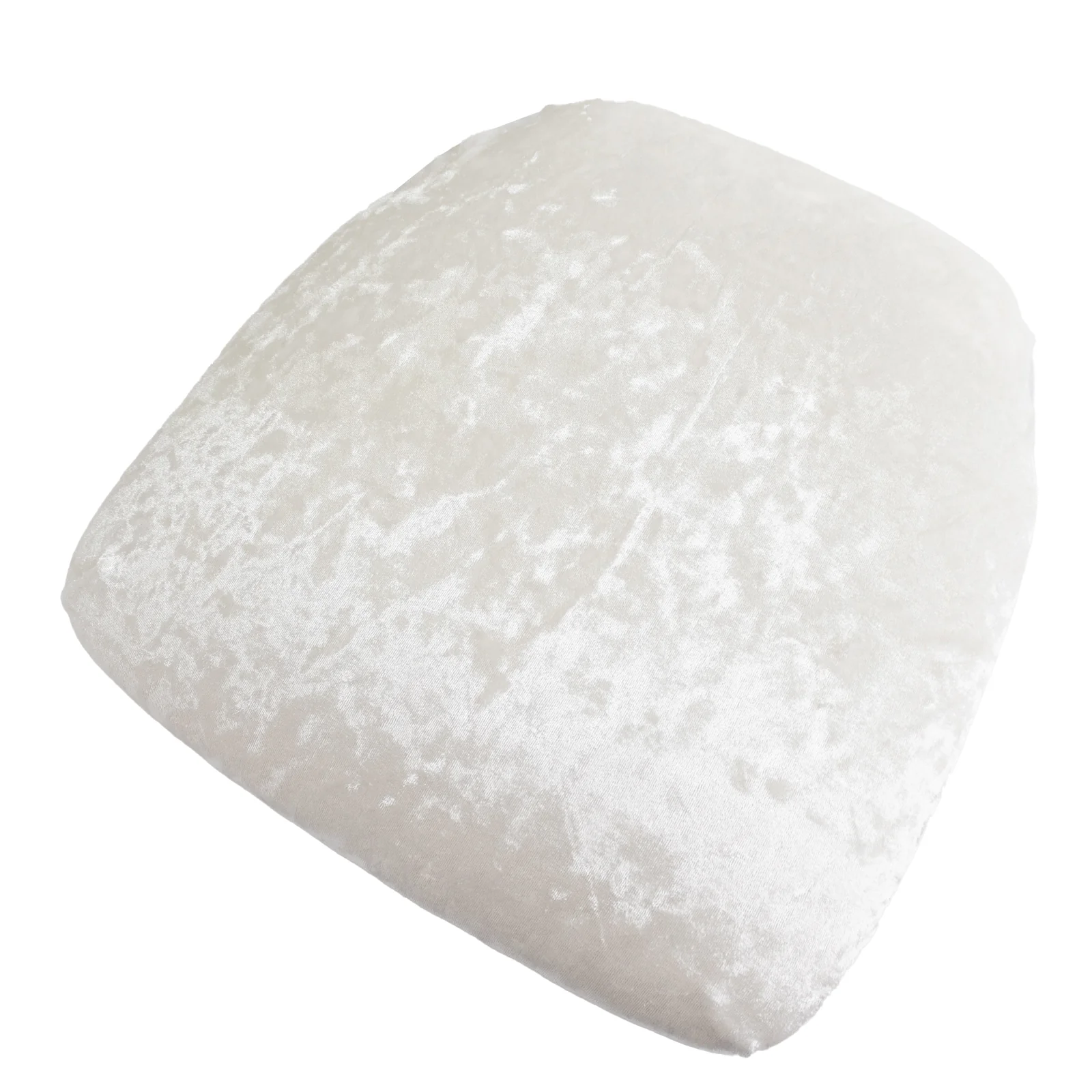 5 Pack Crushed Velvet Chiavari Chair Seat Pad Covers – White Stretch Cushion Slipcovers for Dining Chairs, Washable & Reusable - Image 7