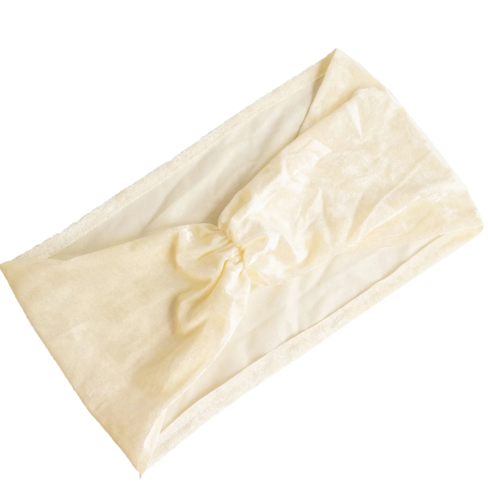 5 Pack Crushed Velvet Chair Sashes Ivory, Wide Ruffle Style Textured Decorative Chair Bands - 8"x15" - Image 7