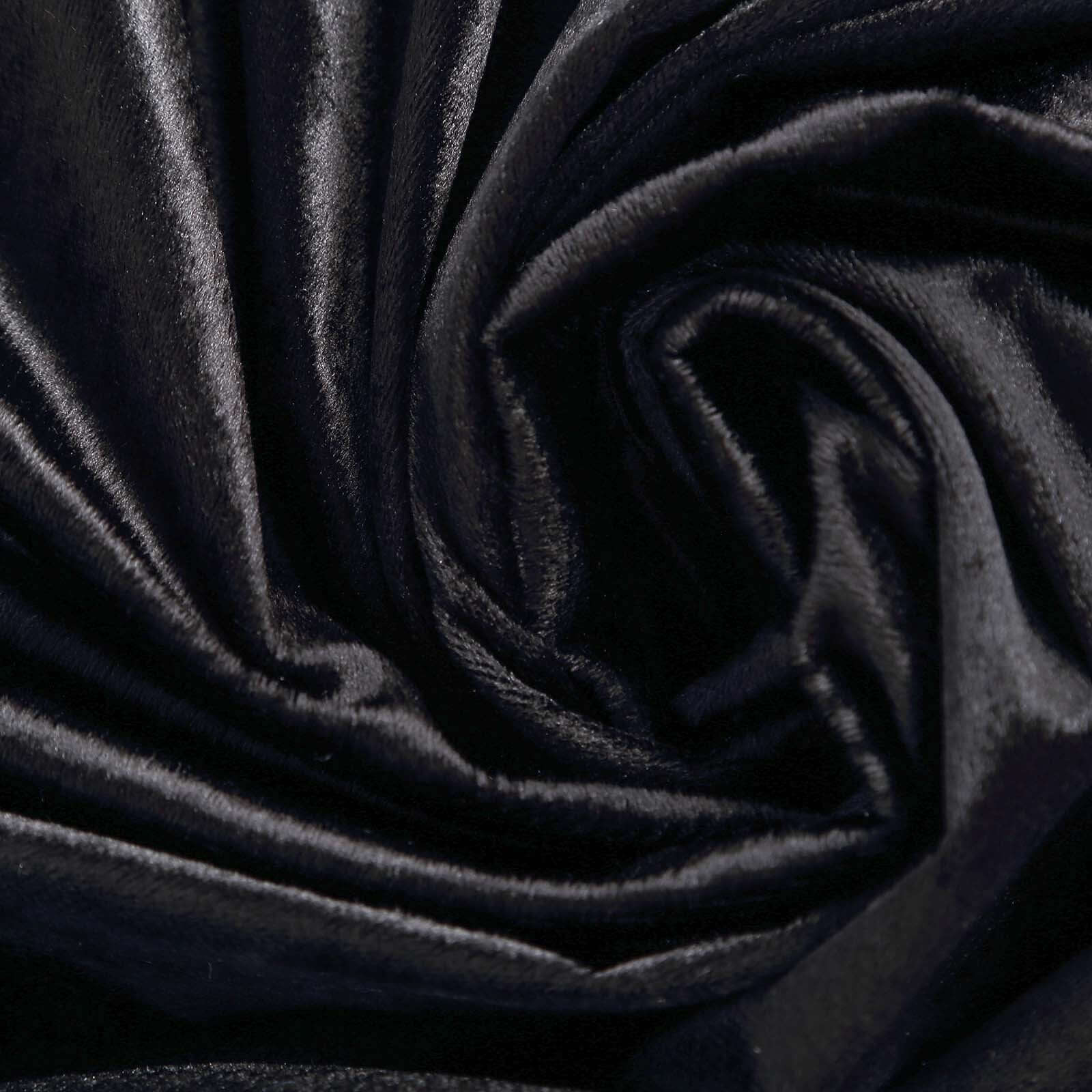 Crushed Velvet Spandex Round Cocktail Table Cover 30" Black - Smooth Fitted Highboy Tablecloth for Receptions & Functions - Image 9