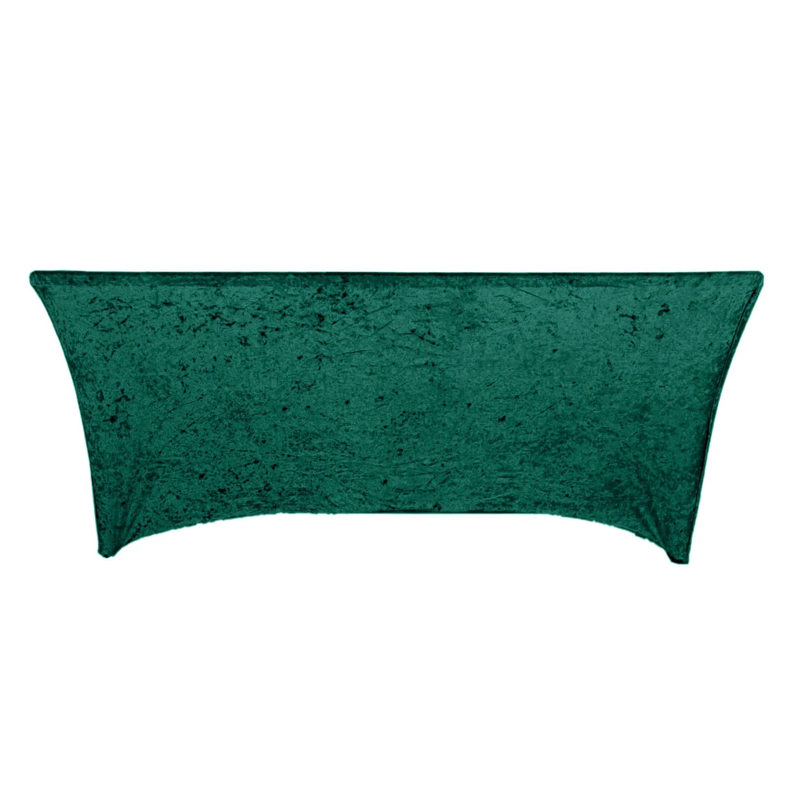 Crushed Velvet Stretch Rectangular Table Cover 6ft Hunter Emerald Green - Wrinkle-Free Tablecloth - Image 7