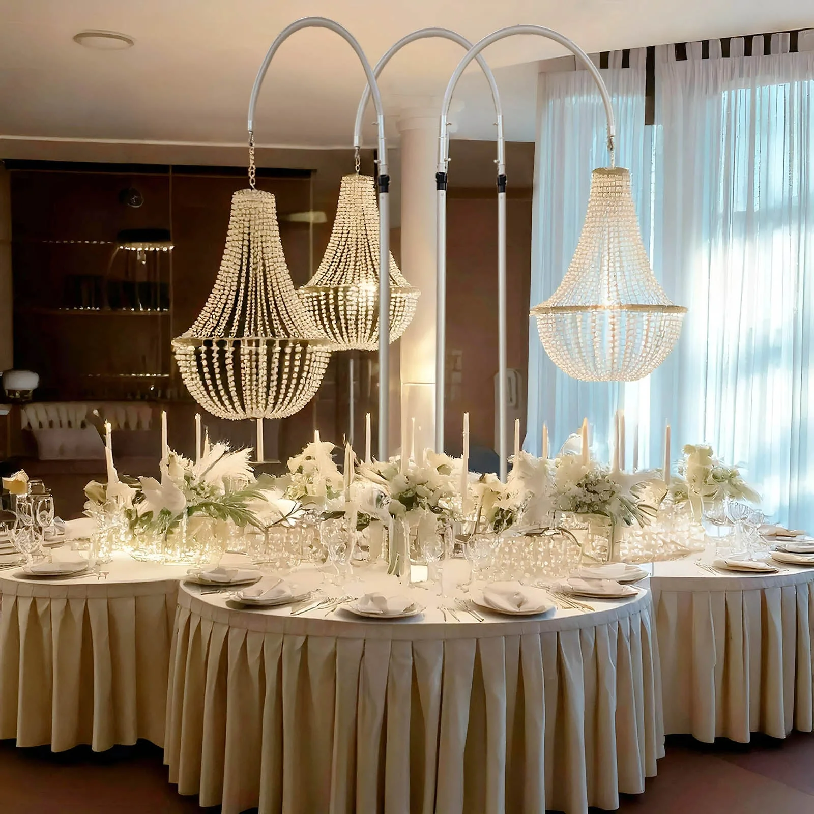 Curved Aluminum Chandelier Hanger and Coupler