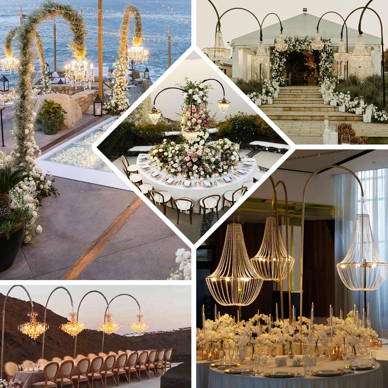 Curved Aluminum Chandelier Hanger and Coupler - Image 2