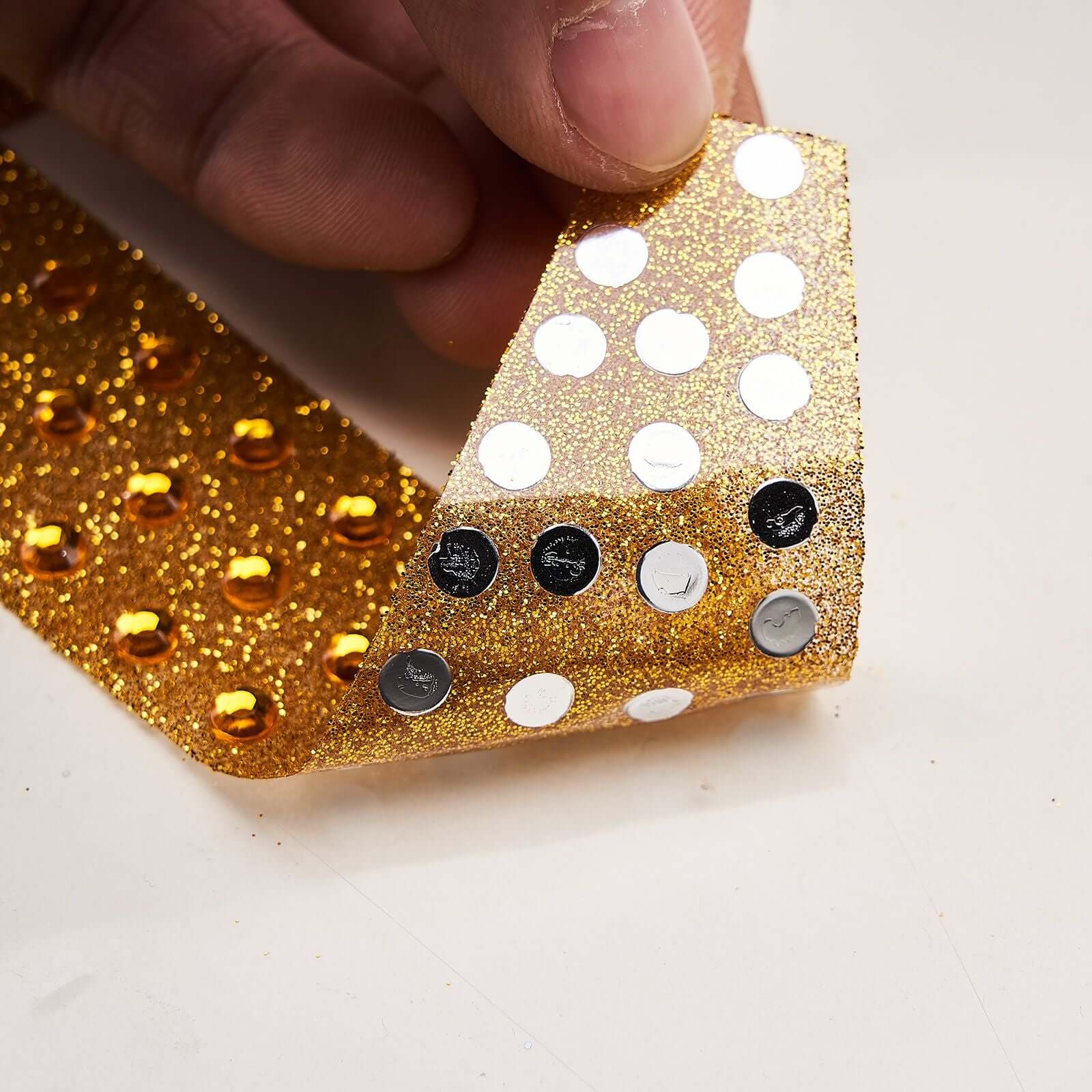 Decorative Rhinestone Alphabet "A" Letter Stickers 8", Gold Glitter Adhesive Craft Letters - DIY Sparkle Embellishments - Image 7