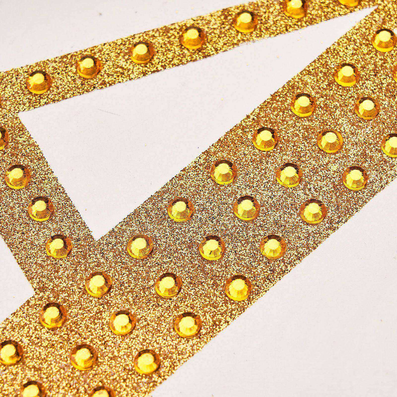 Decorative Rhinestone Alphabet "C" Letter Stickers 4", Gold Glitter Adhesive Craft Letters - DIY Sparkle Embellishments - Image 9