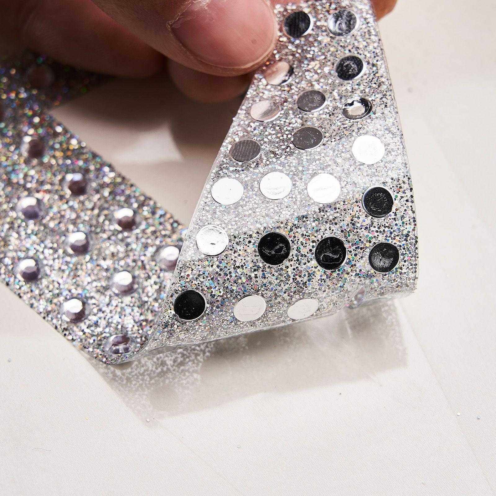 Decorative Rhinestone Alphabet "K" Letter Stickers 6", Silver Glitter Adhesive Craft Letters - DIY Sparkle Embellishments - Image 9