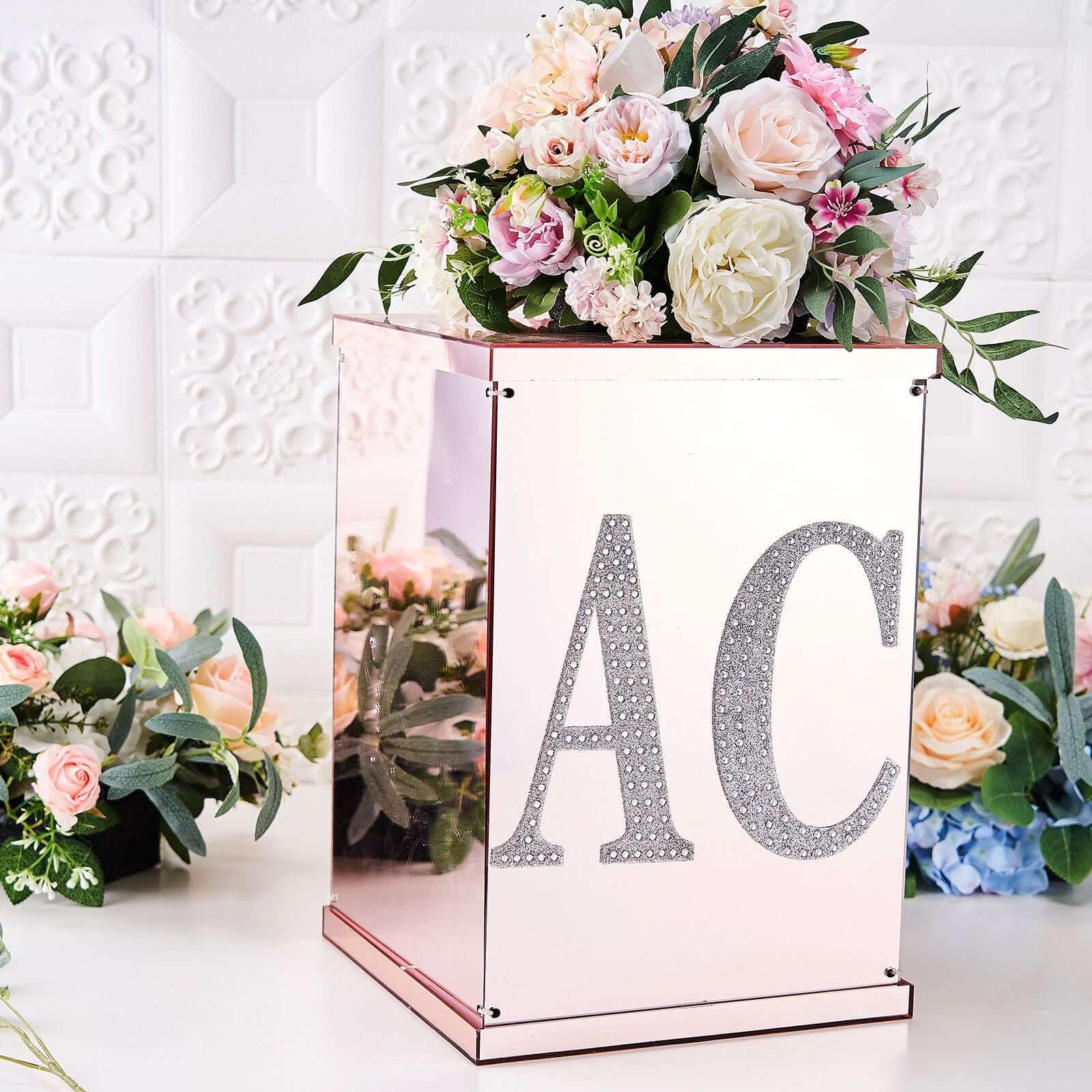 Decorative Rhinestone Alphabet "L" Letter Stickers 8", Silver Glitter Adhesive Craft Letters - DIY Sparkle Embellishments - Image 8