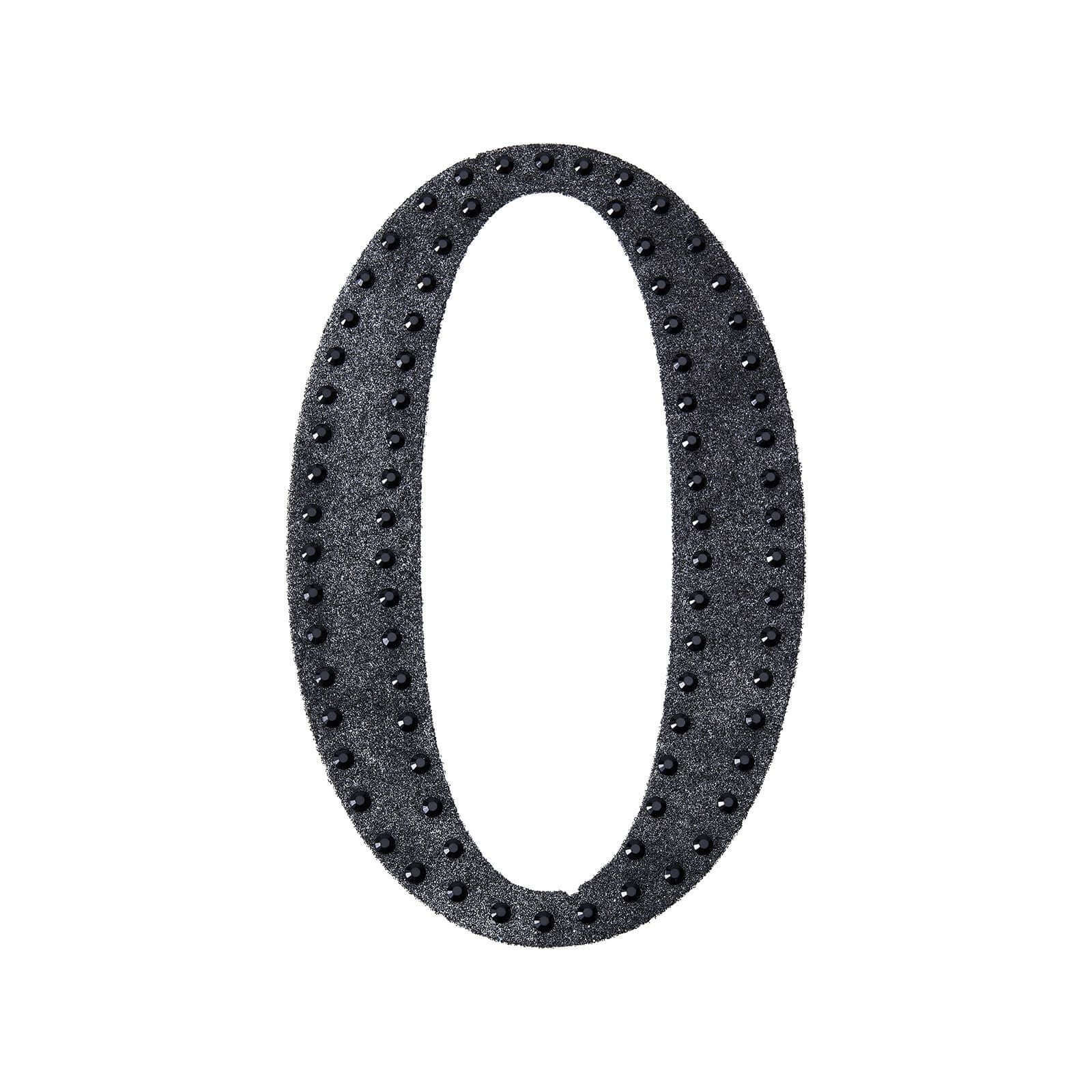 Decorative Rhinestone Alphabet "O" Letter Stickers 4", Black Glitter Adhesive Craft Letters - DIY Sparkle Embellishments - Image 6