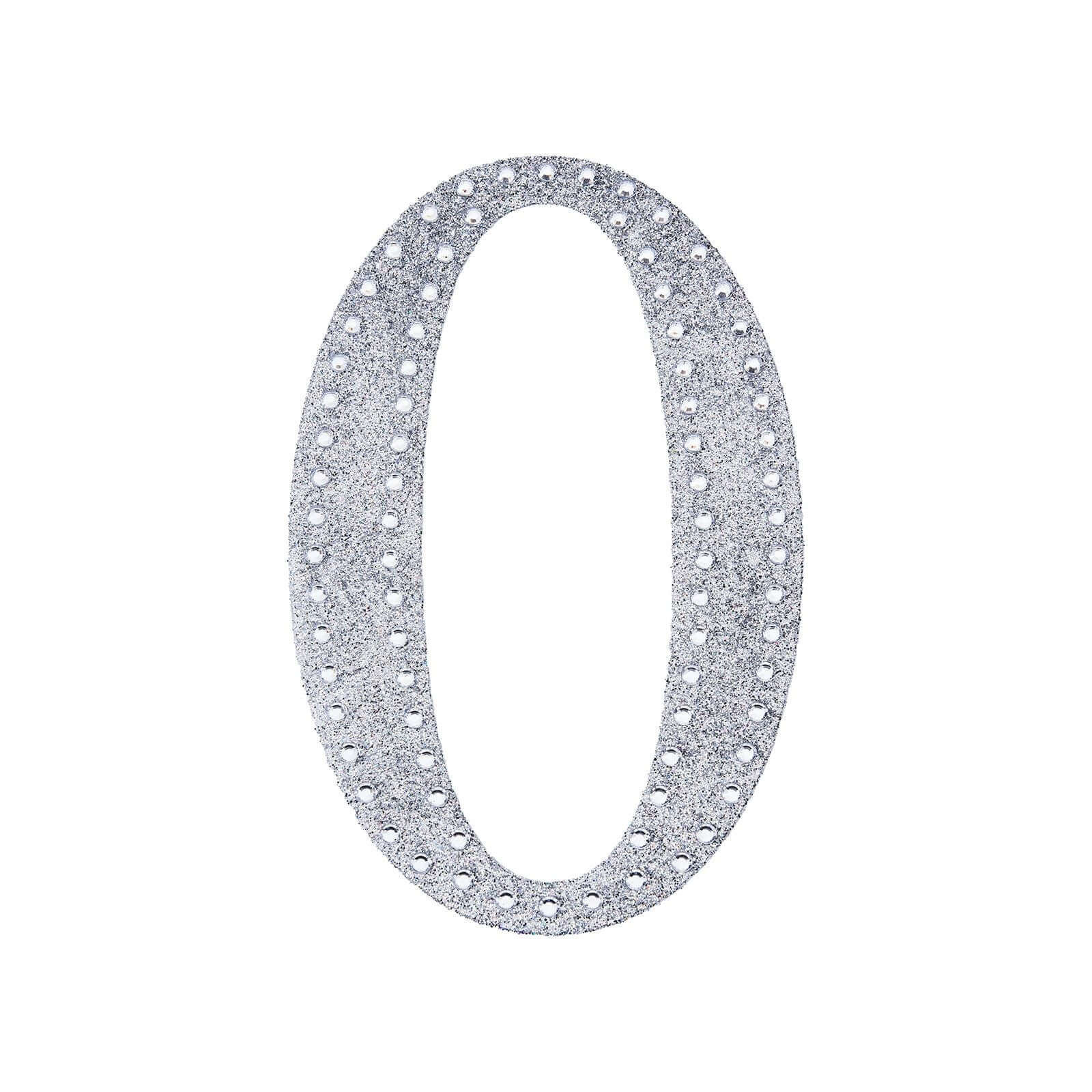 Decorative Rhinestone Alphabet "O" Letter Stickers 8", Silver Glitter Adhesive Craft Letters - DIY Sparkle Embellishments - Image 6