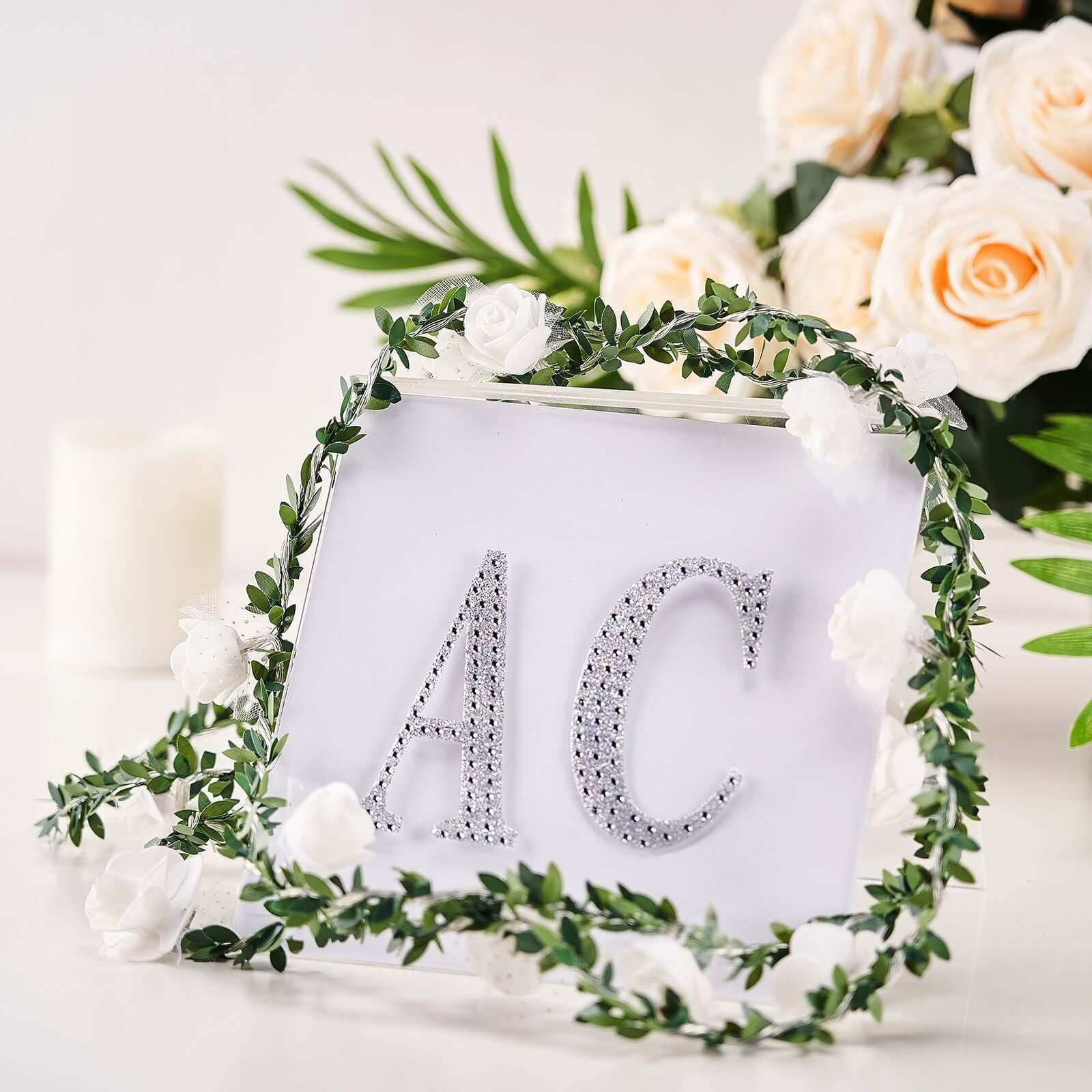 Decorative Rhinestone Alphabet "S" Letter Stickers 4", Silver Glitter Adhesive Craft Letters - DIY Sparkle Embellishments - Image 9