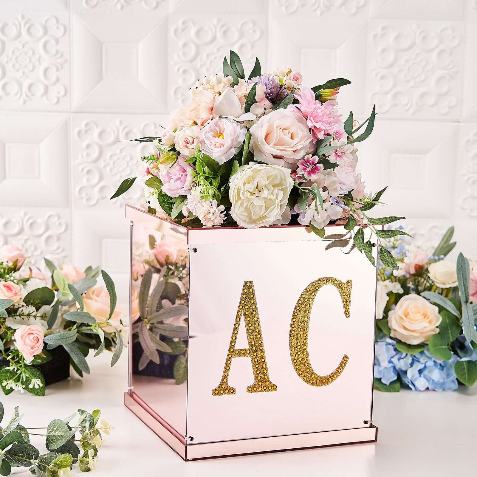 Decorative Rhinestone Alphabet "T" Letter Stickers 6", Gold Glitter Adhesive Craft Letters - DIY Sparkle Embellishments - Image 7