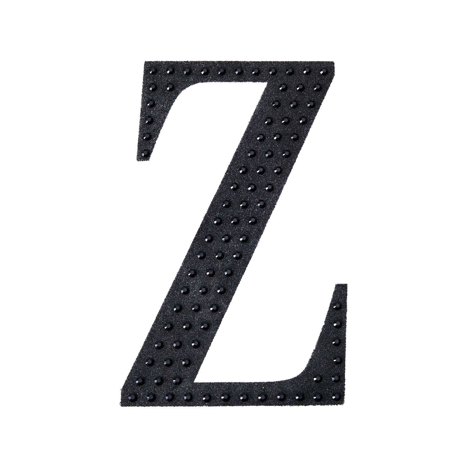 Decorative Rhinestone Alphabet "Z" Letter Stickers 4", Black Glitter Adhesive Craft Letters - DIY Sparkle Embellishments - Image 6