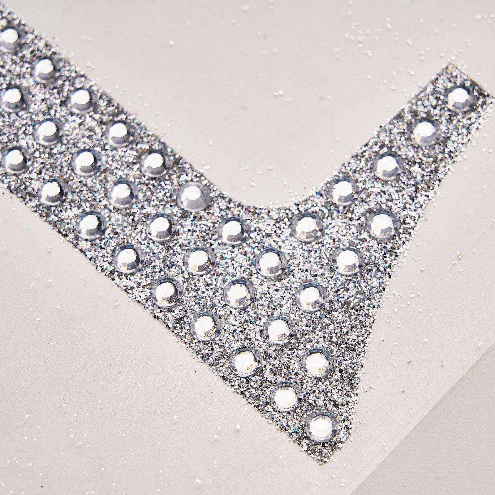 Decorative Rhinestone Number "0" Stickers 6", Silver Glitter Adhesive Craft Numbers - DIY Sparkle Embellishments - Image 8