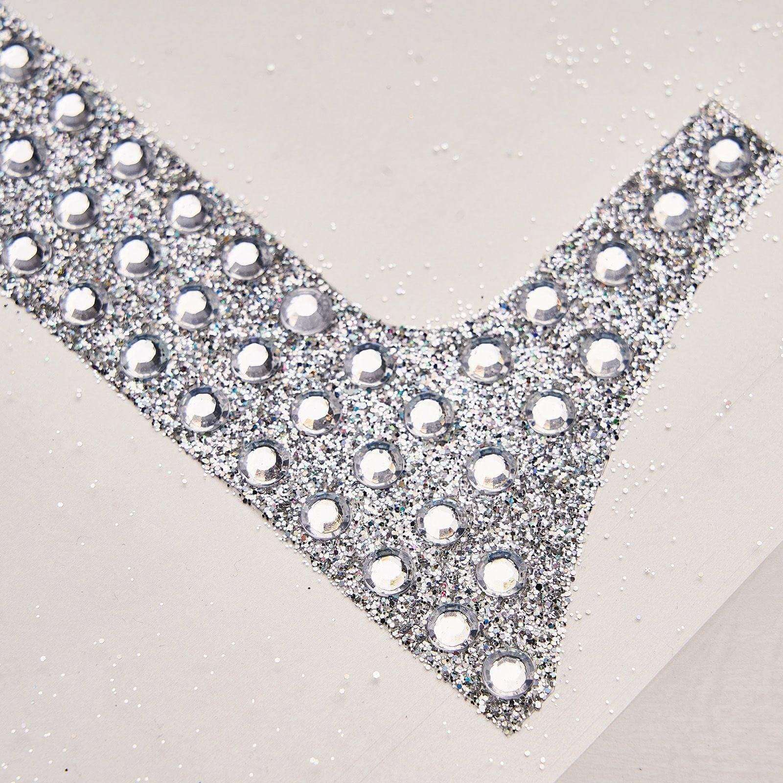 Decorative Rhinestone Number "2" Stickers 8", Silver Glitter Adhesive Craft Numbers - DIY Sparkle Embellishments - Image 9