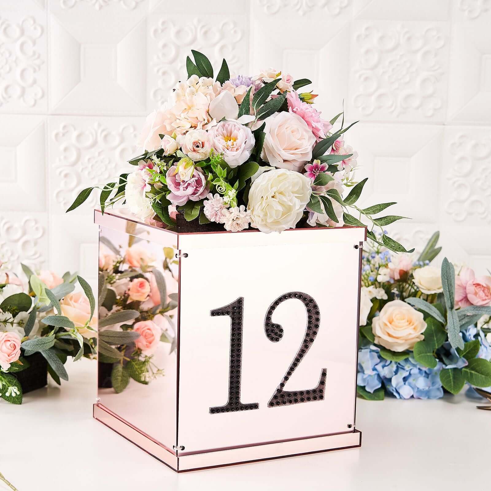 Decorative Rhinestone Number "5" Stickers 6", Black Glitter Adhesive Craft Numbers - DIY Sparkle Embellishments - Image 7