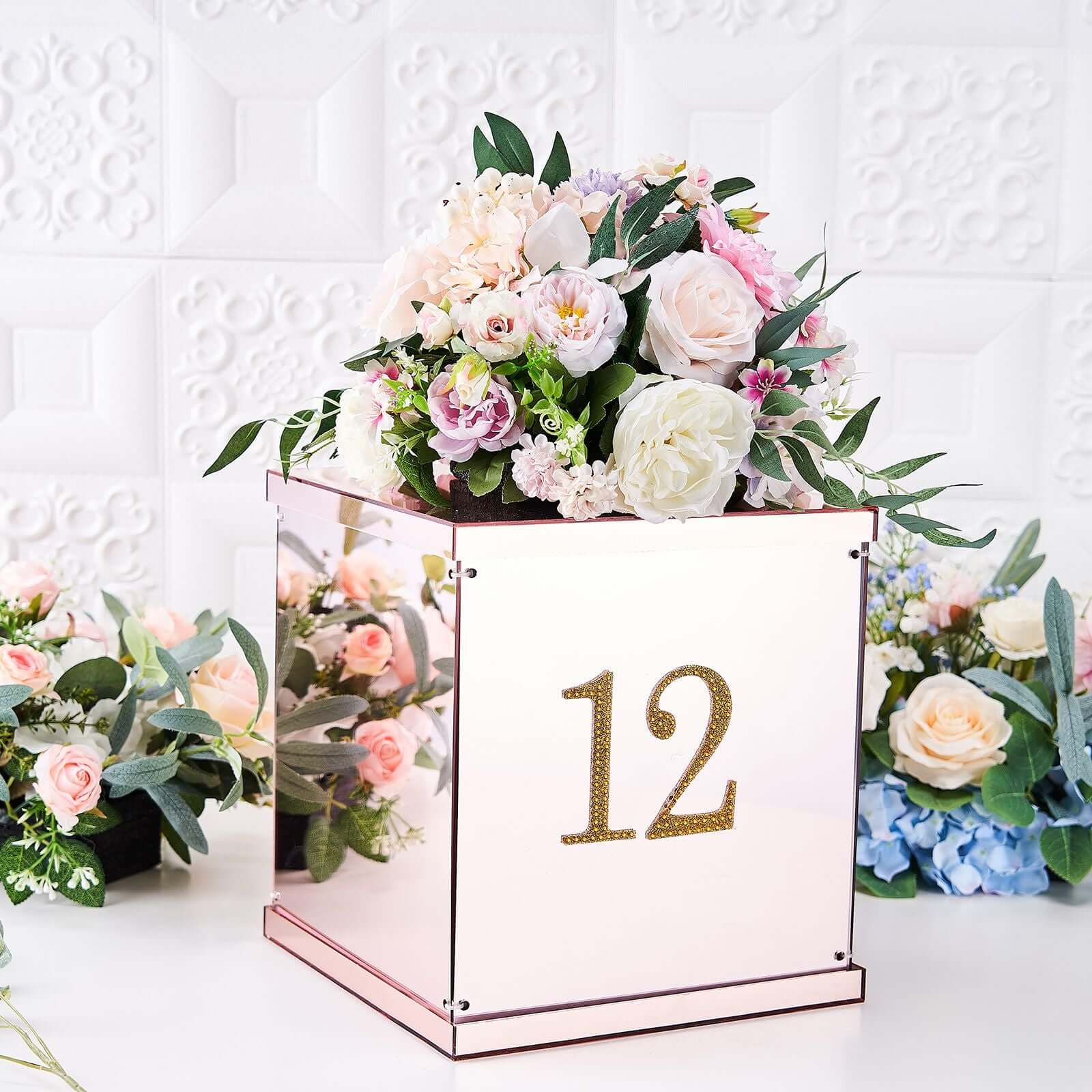 Decorative Rhinestone Number "6" Stickers 4", Gold Glitter Adhesive Craft Numbers - DIY Sparkle Embellishments - Image 8