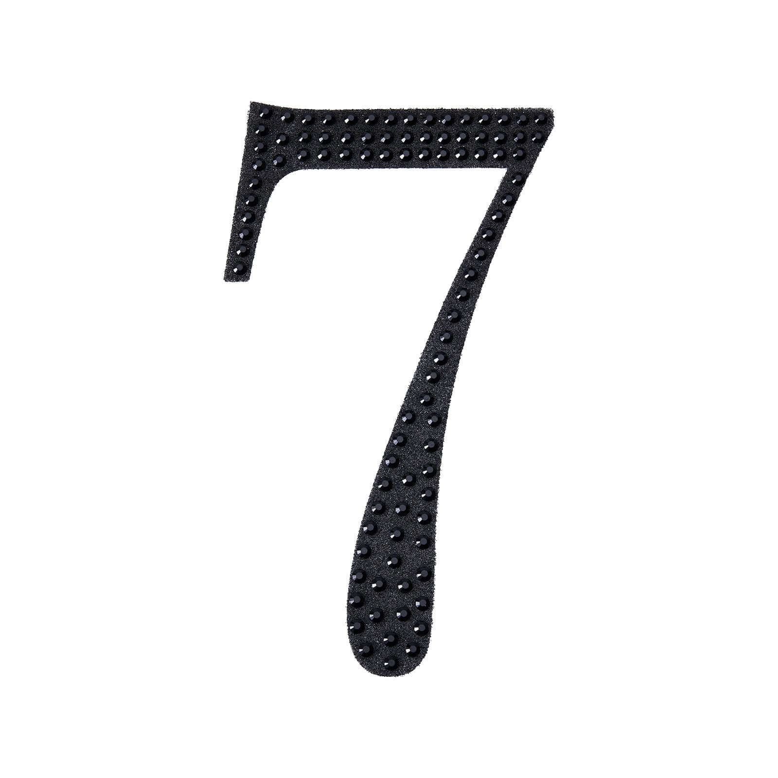 Decorative Rhinestone Number "7" Stickers 6", Black Glitter Adhesive Craft Numbers - DIY Sparkle Embellishments - Image 6