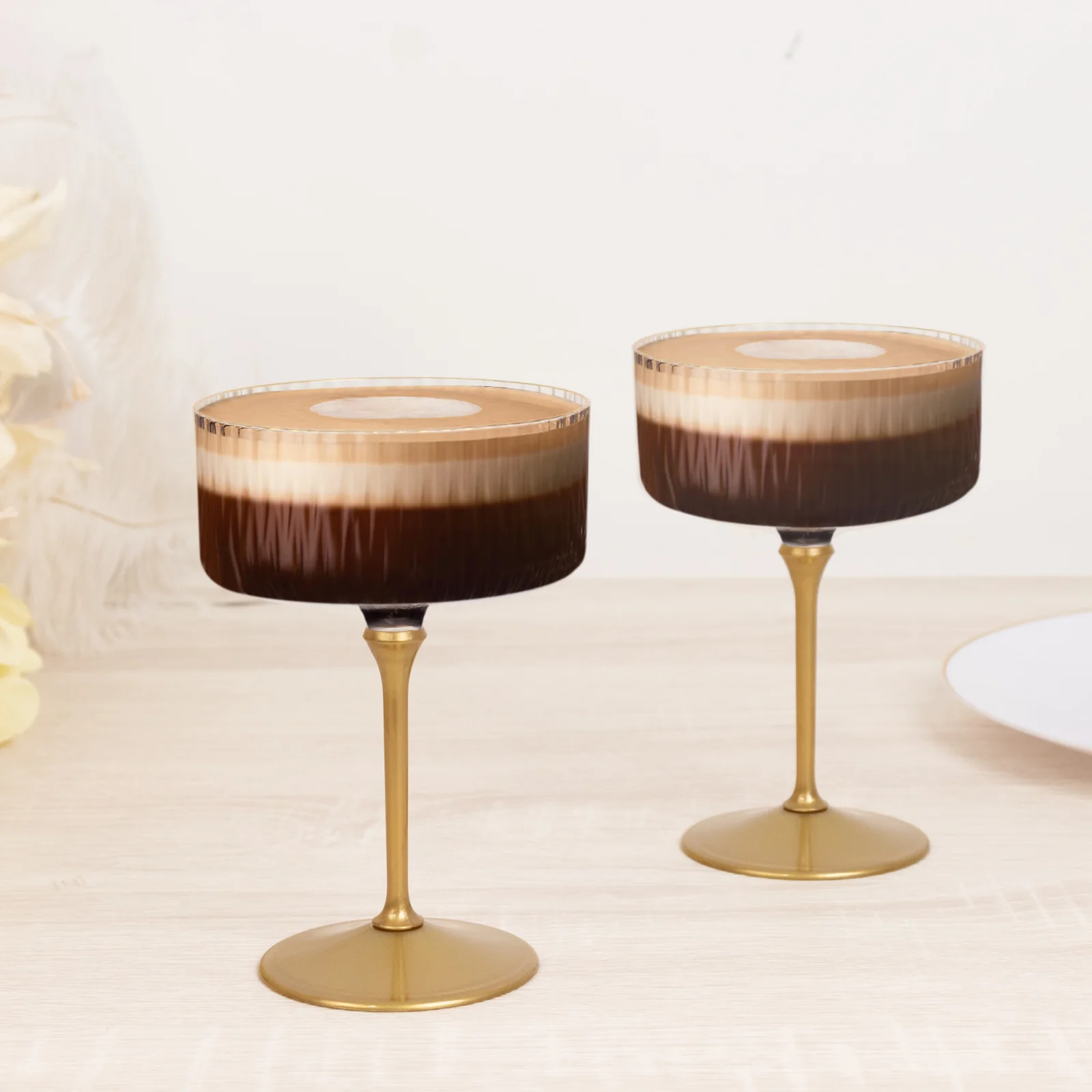 24-Pack Premium Disposable Cocktail Glasses – 10oz Clear Ribbed Plastic Coupe Champagne Cups with Gold Detachable Stem & Base – Party & Event Drinkware. New Limited-Time Offer! - Image 7