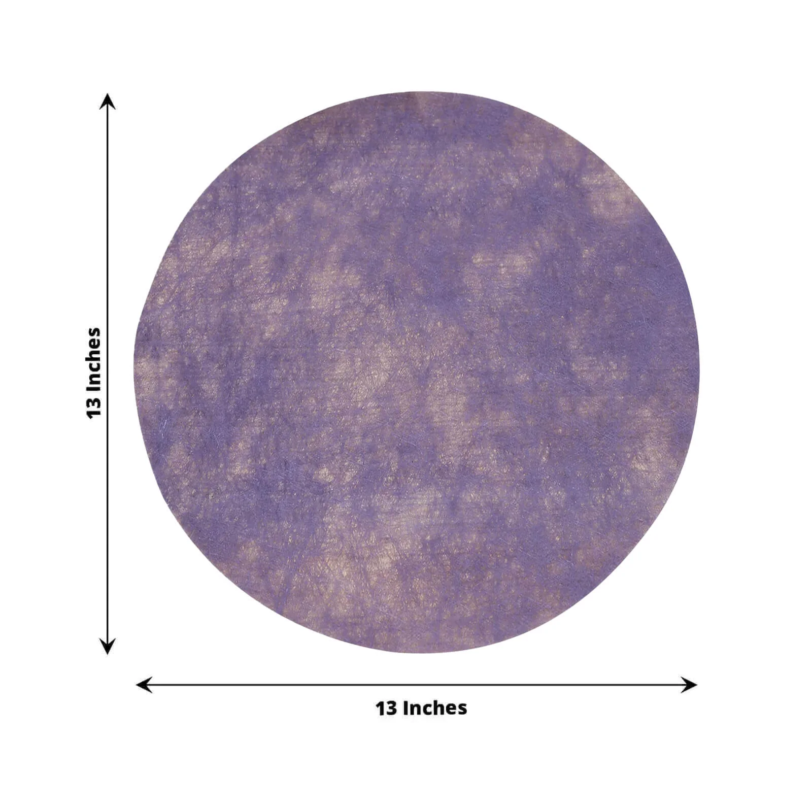 50 Pack Non-Woven Mesh Fiber Round Placemats, 13" Lavender Lilac Disposable Table Mats for Dining & Events - Image 2