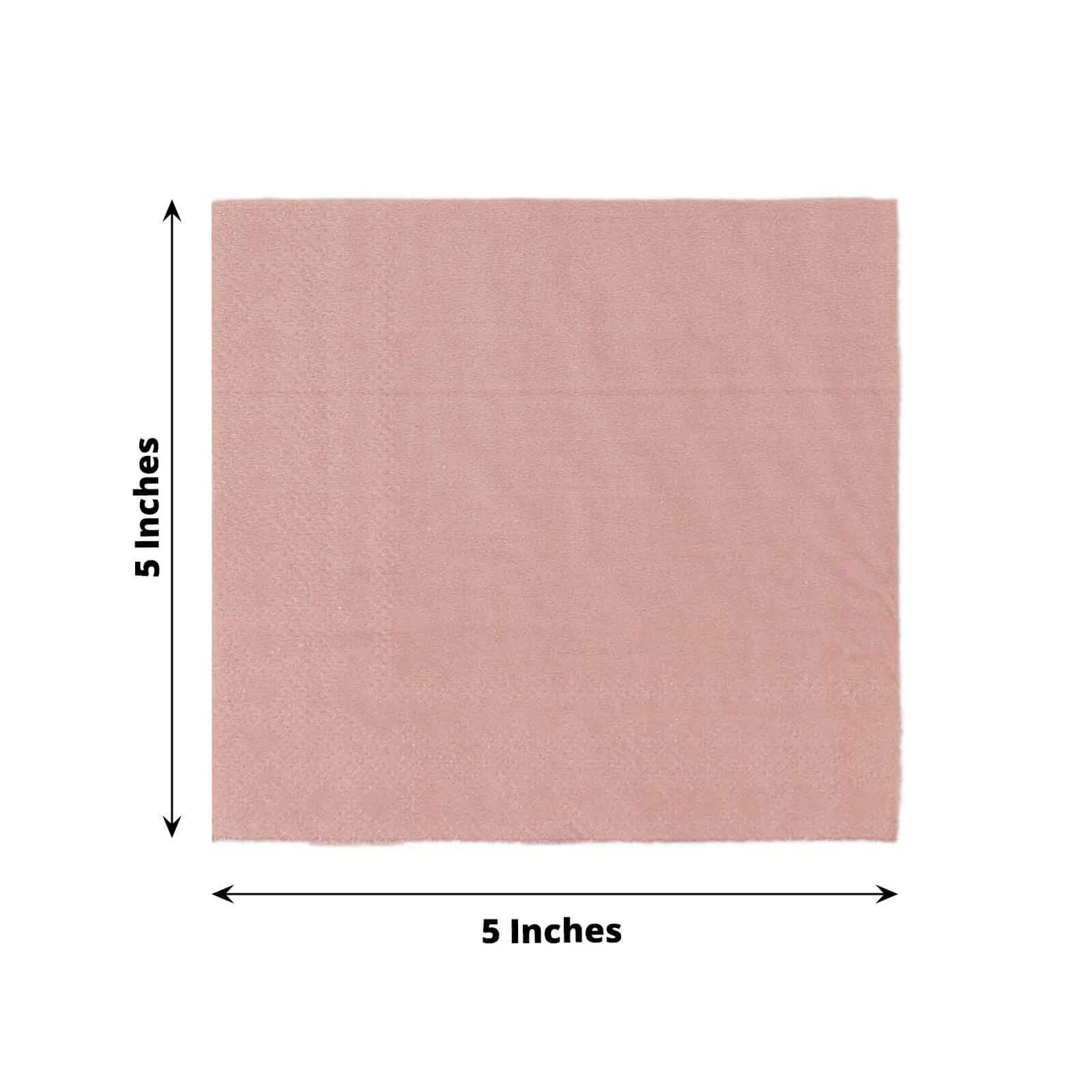 50-Pack Paper Beverage Napkins 2 Ply Dusty Rose 5"x5" - Soft Disposable Cocktail Napkins 18GSM - Image 3
