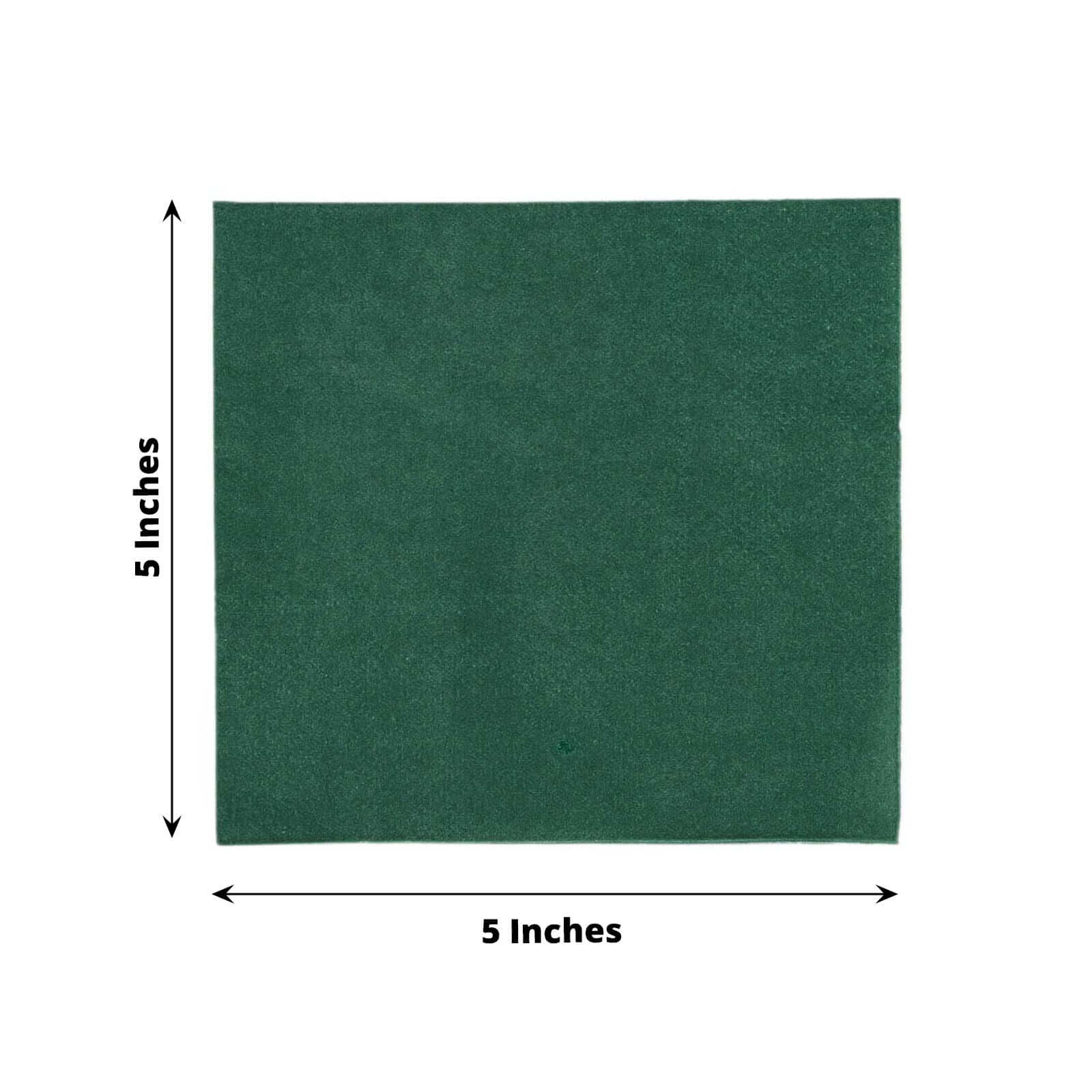 50-Pack Paper Beverage Napkins 2 Ply Hunter Emerald Green 5"x5" - Soft Disposable Cocktail Napkins 18GSM - Image 3