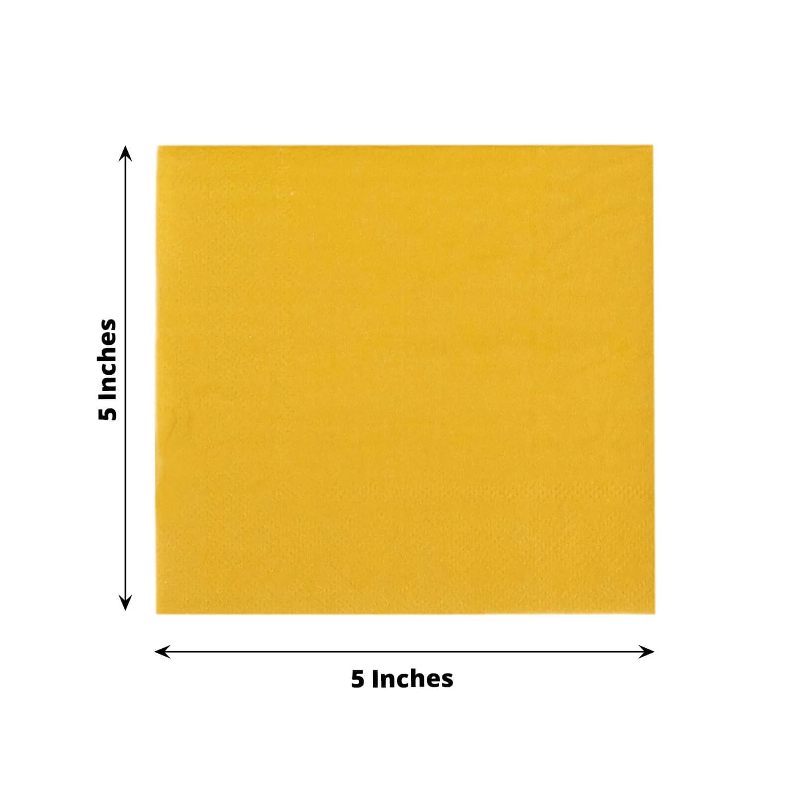 50-Pack Paper Beverage Napkins 2 Ply Gold 5"x5" - Soft Disposable Cocktail Napkins 18GSM - Image 3