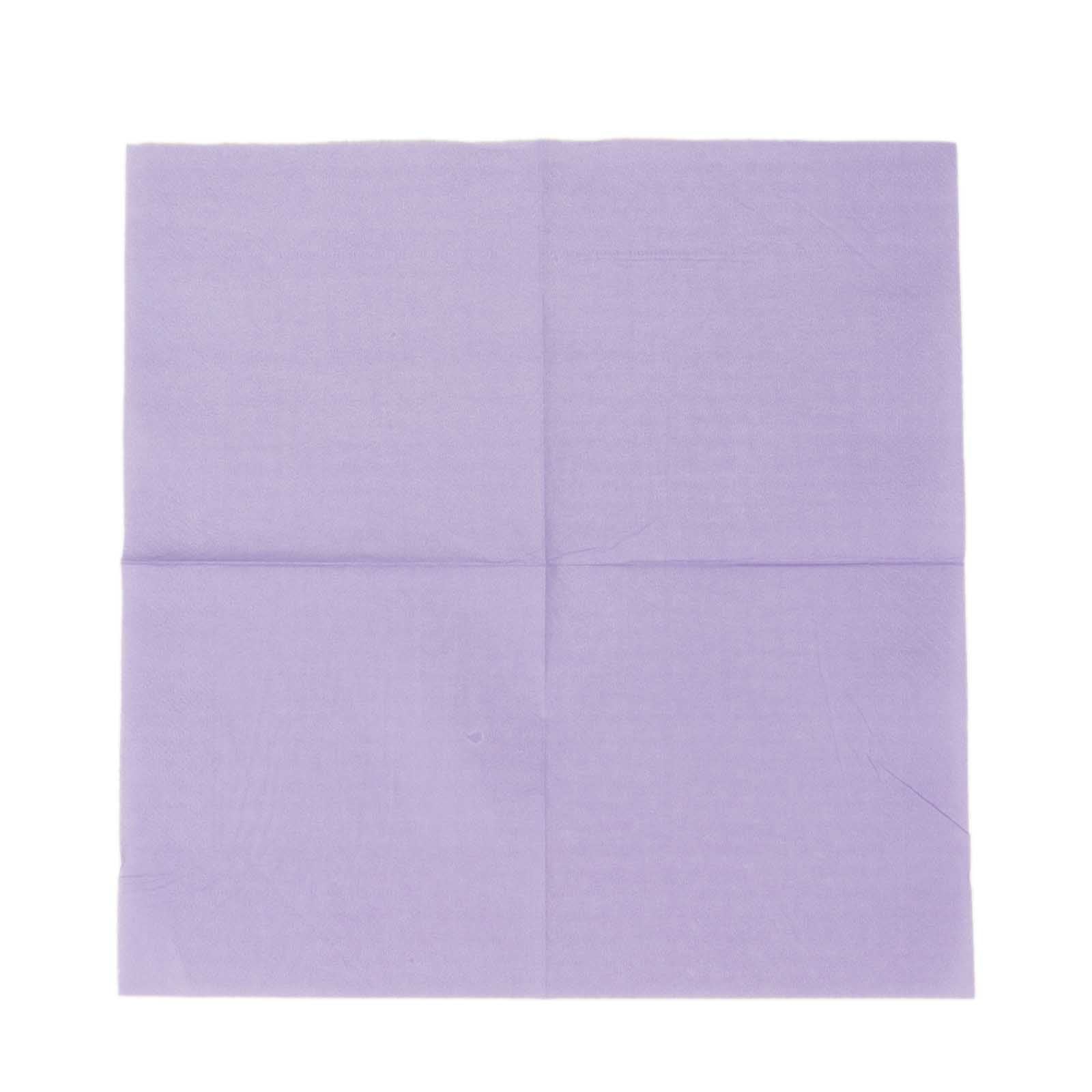 50-Pack Paper Beverage Napkins 2 Ply Lavender Lilac 5"x5" - Soft Disposable Cocktail Napkins 18GSM - Image 7