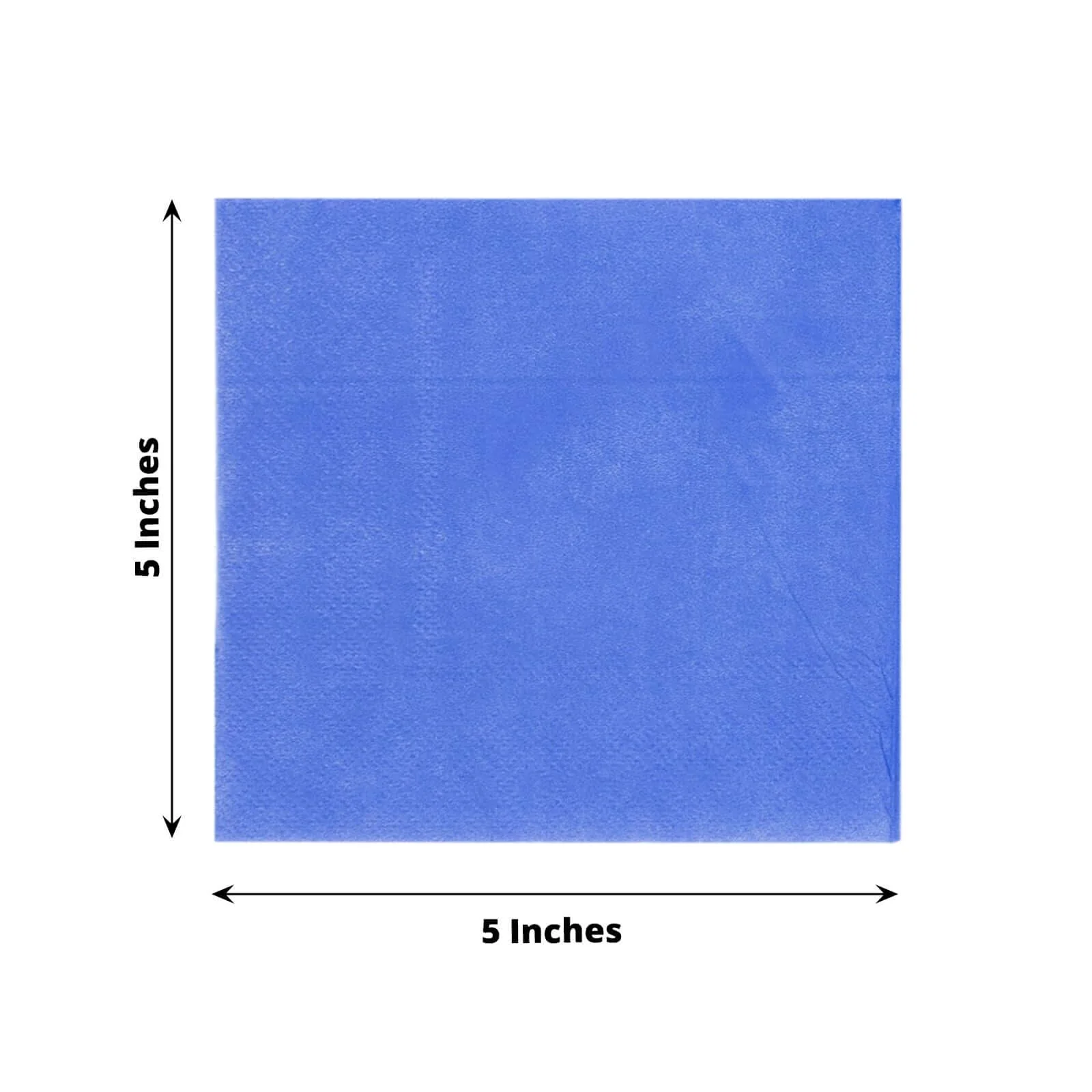 50-Pack Paper Beverage Napkins 2 Ply Royal Blue 5"x5" - Soft Disposable Cocktail Napkins 18GSM - Image 3