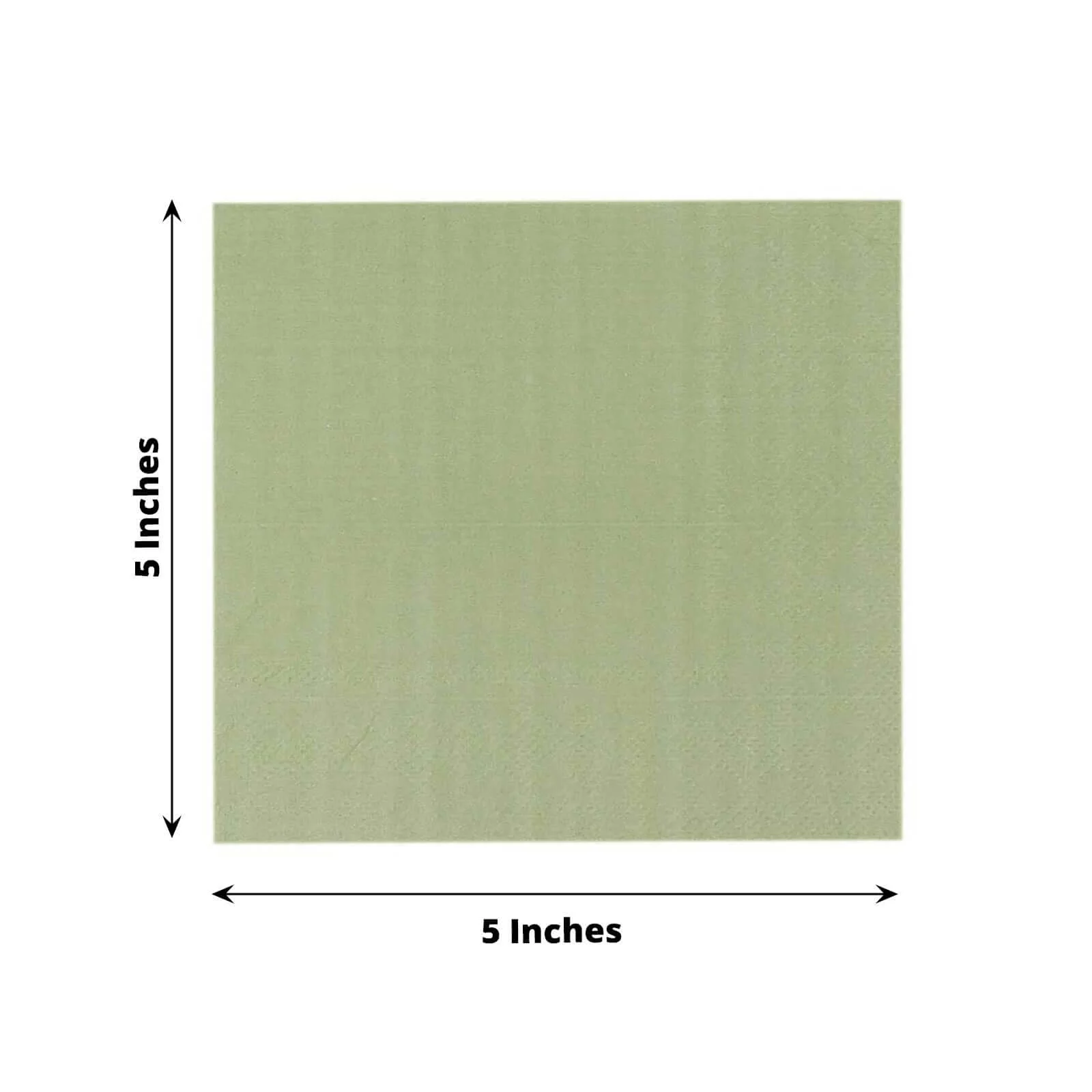 50-Pack Paper Beverage Napkins 2 Ply Sage Green 5"x5" - Soft Disposable Cocktail Napkins 18GSM - Image 3