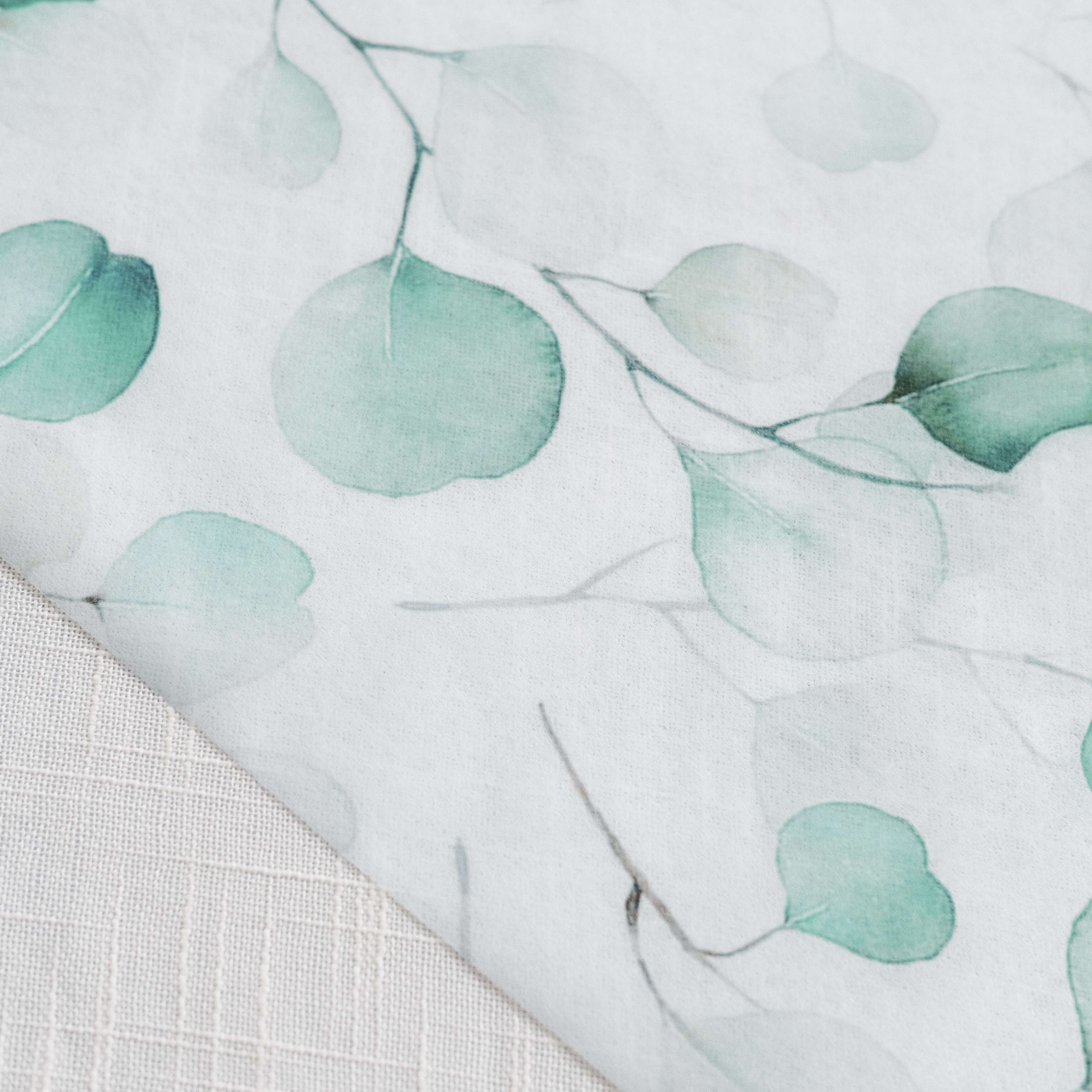 Disposable Table Runner 11"x108" White with Green Eucalyptus Leaves Print - Non-woven Stylish Spring Summer Dining Decor - Image 10
