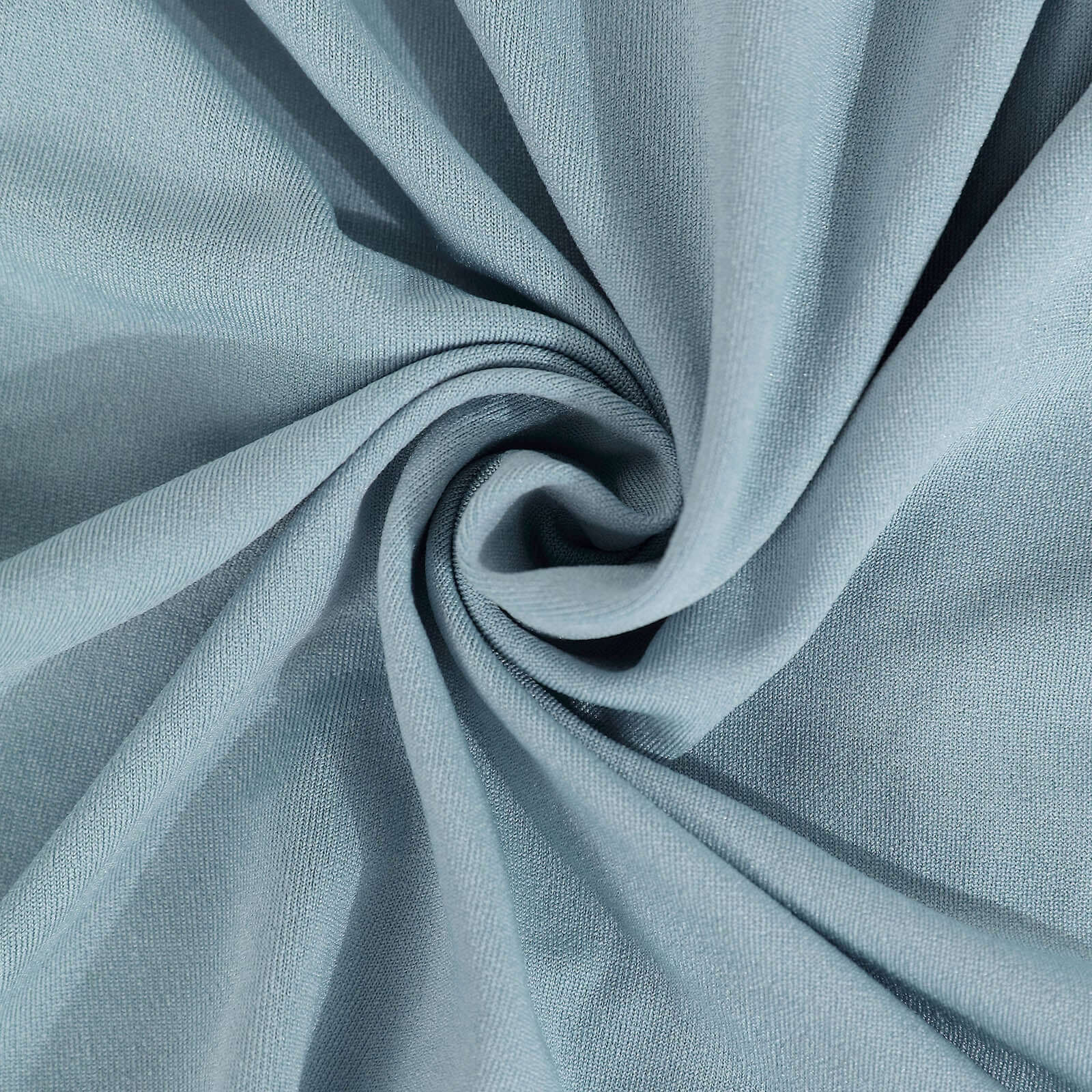 Dusty Blue 4-Way Stretch Spandex Backdrop Drape Curtain, Wrinkle Free Event Divider Panel with Rod Pockets - 5ftx10ft - Image 8