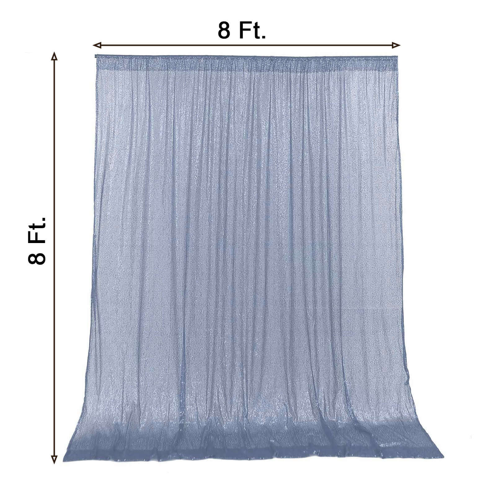 Dusty Blue Sequin Backdrop Drape Curtain, Photo Booth Event Divider Panel - 8ftx8ft - Image 3