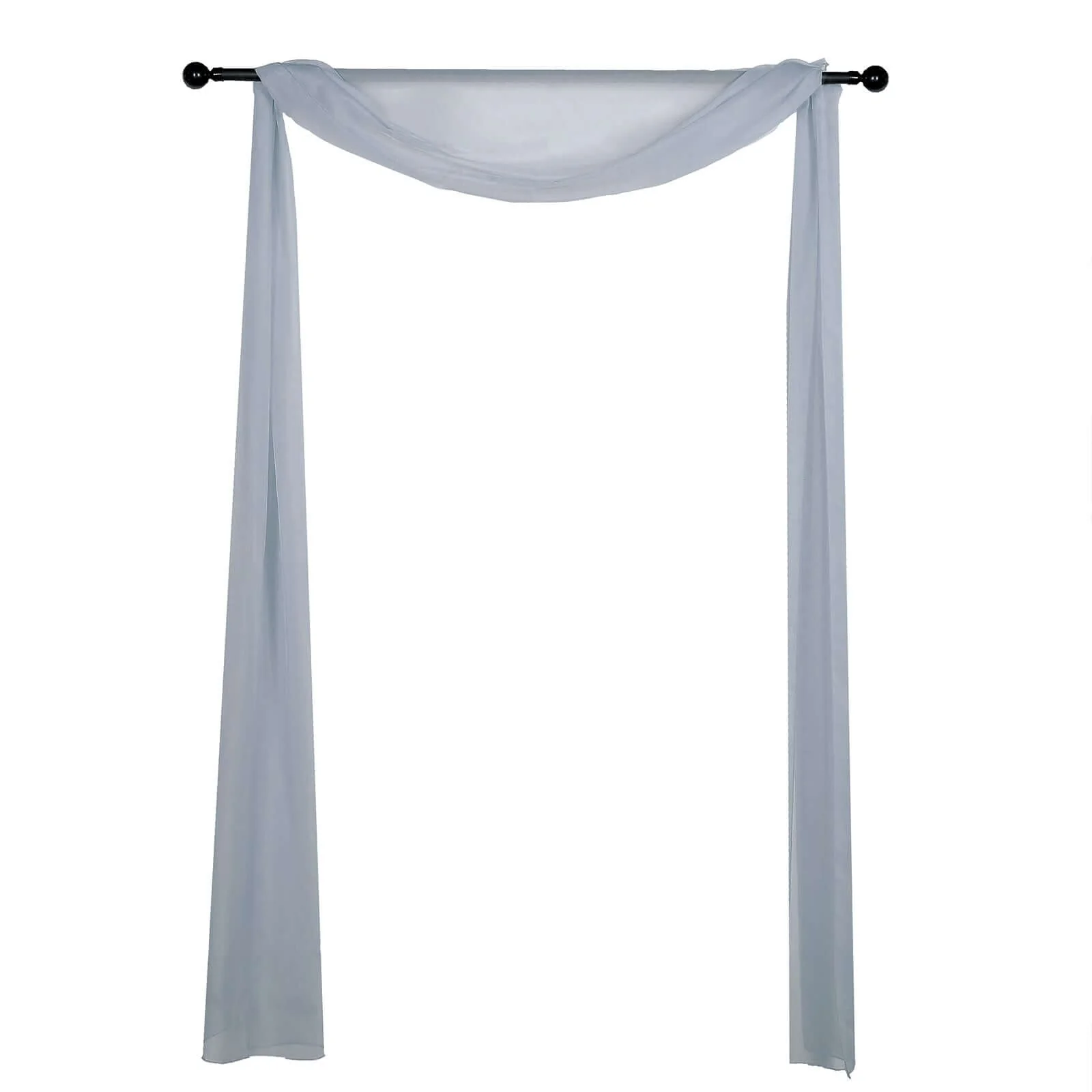 Dusty Blue Sheer Organza Wedding Arch Draping Fabric, Long Curtain Backdrop Window Scarf Valance 18ft - Image 6