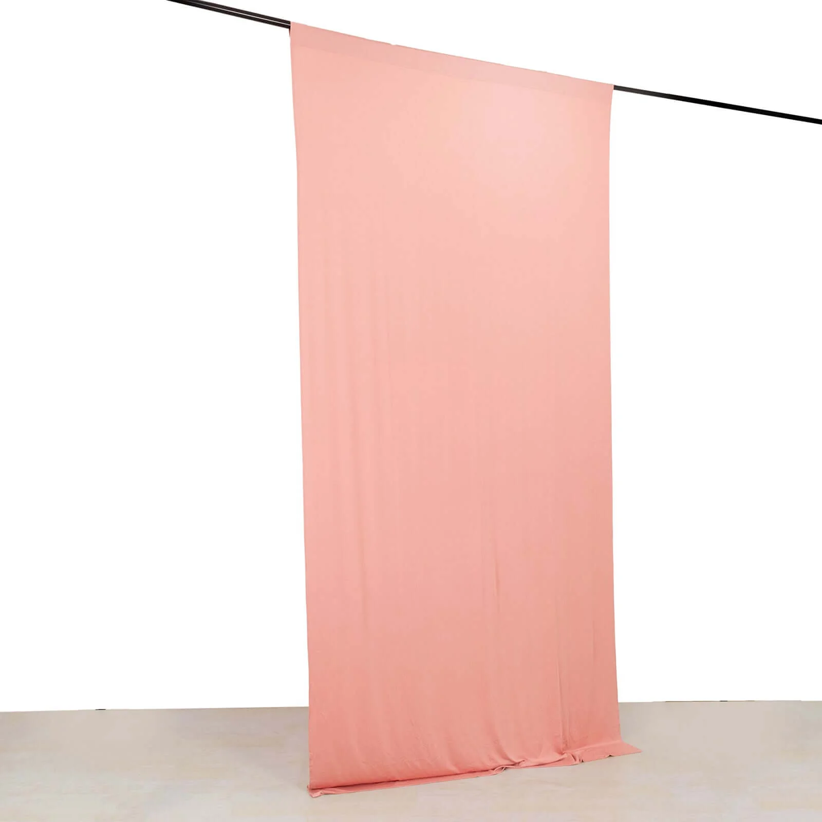 Dusty Rose 4-Way Stretch Spandex Backdrop Drape Curtain, Wrinkle Free Event Divider Panel with Rod Pockets - 5ftx10ft - Image 6