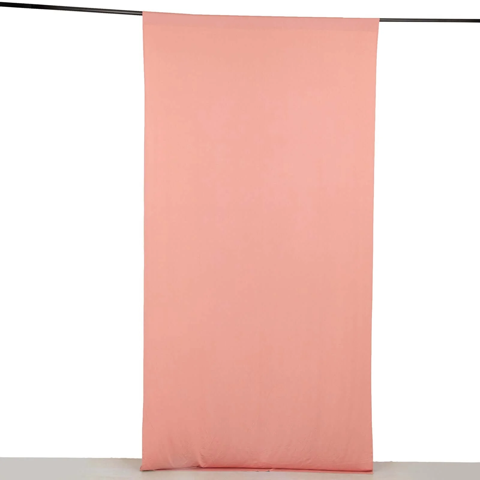 Dusty Rose 4-Way Stretch Spandex Backdrop Drape Curtain, Wrinkle Free Event Divider Panel with Rod Pockets - 5ftx10ft - Image 8