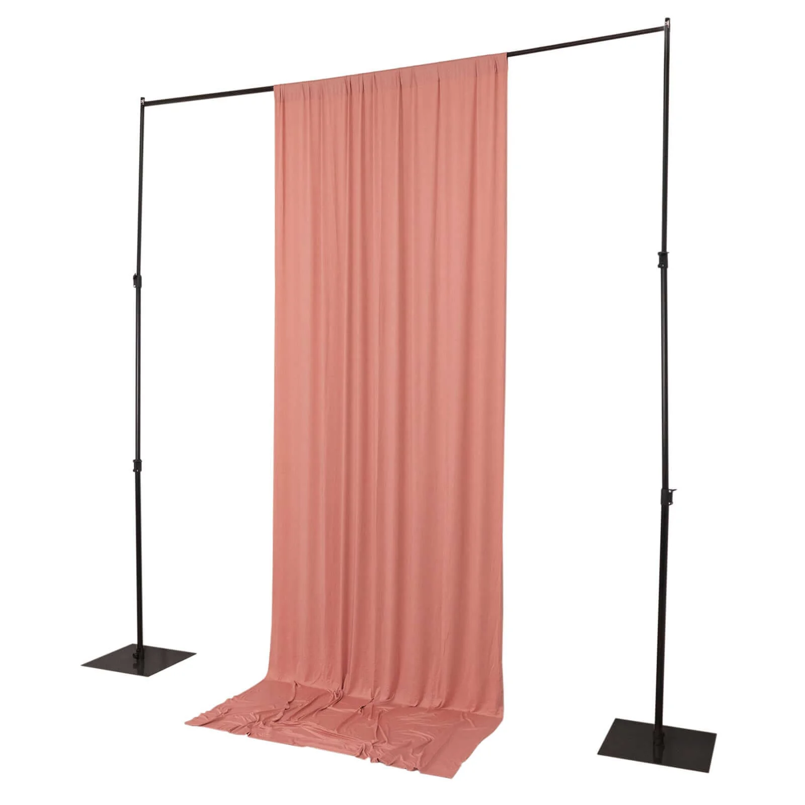 Dusty Rose 4-Way Stretch Spandex Backdrop Drape Curtain, Wrinkle Free Event Divider Panel with Rod Pockets - 5ftx12ft - Image 6