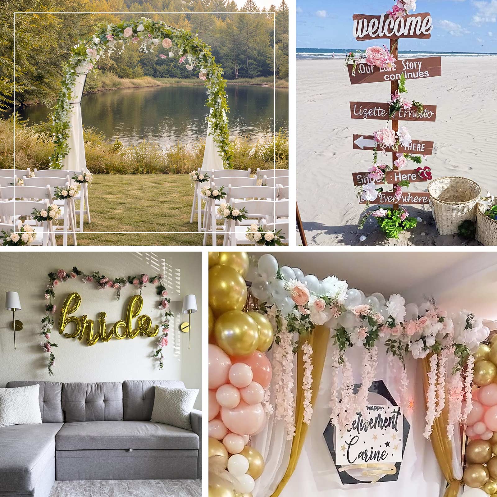 Dusty Rose Artificial Rose Peony Flower Garland, Mixed Floral Greenery Garland Silk Hanging Vines - 6ft - Image 5
